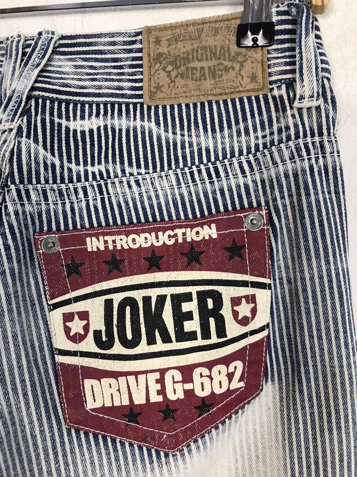 Japanese Brand × Vintage The Vintage Standard Design Striped Distressed Jeans Size US 29 - 13 Thumbnail