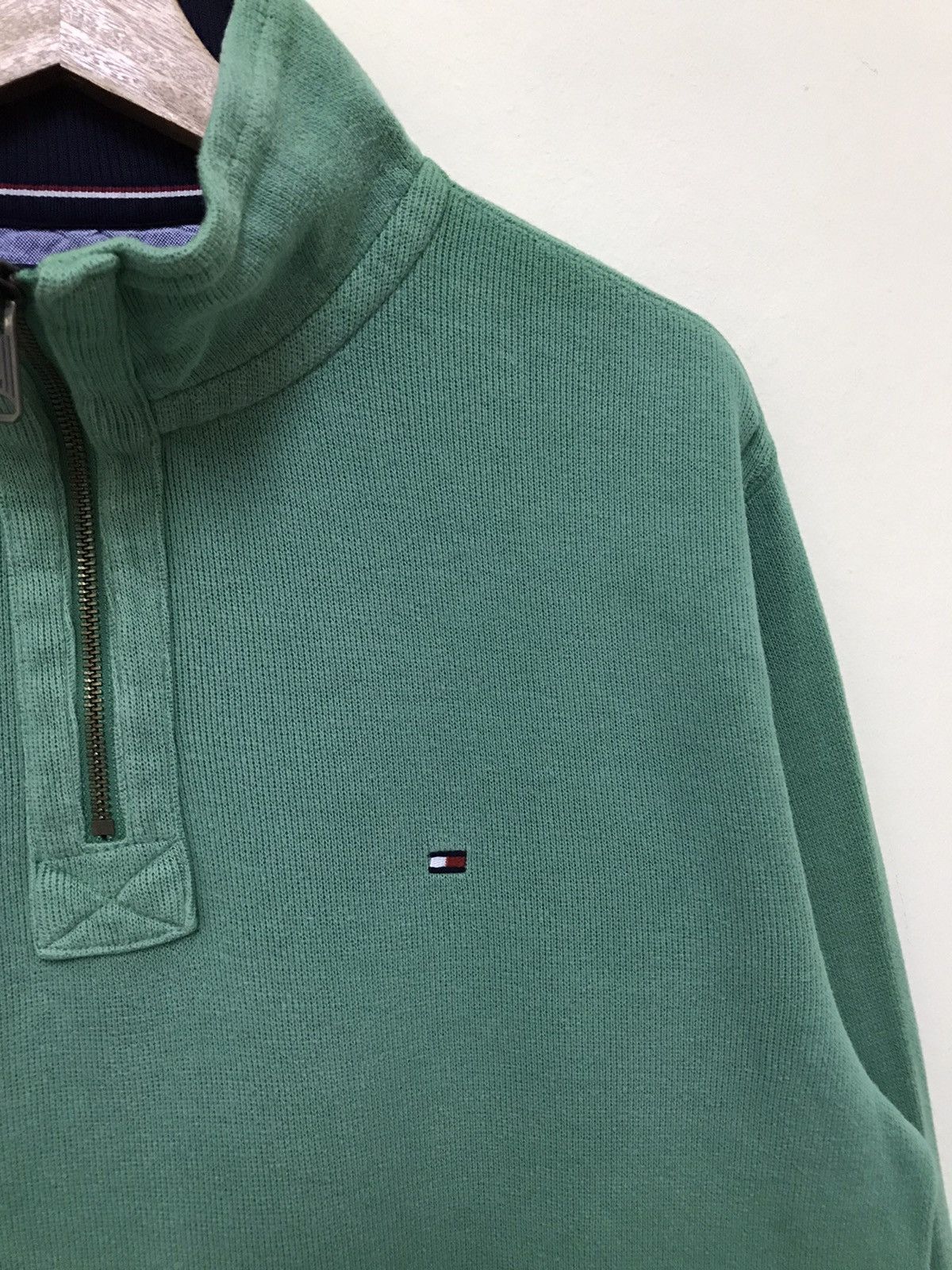 Tommy Hilfiger × Vintage Vintage Tommy Hilfiger Sweatshirt Half Zip Size US L / EU 52-54 / 3 - 4 Thumbnail