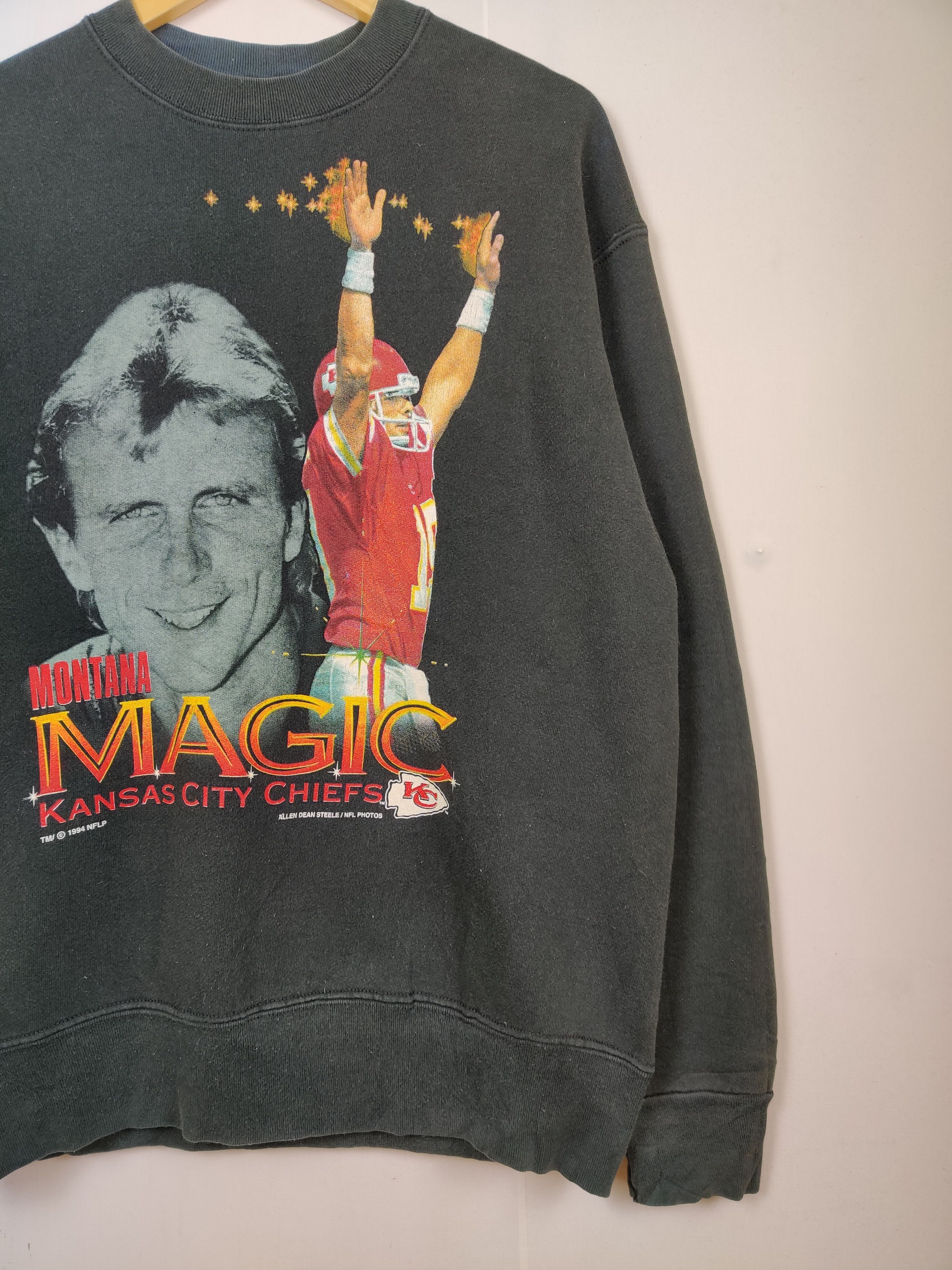 Vintage Vintage 90's Montana Magic Kansas City Chiefs Sweatshirt Size US L / EU 52-54 / 3 - 3 Thumbnail