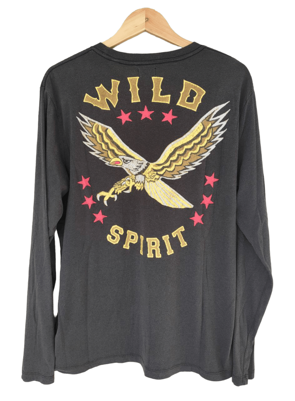 image of Diesel Wild Spirit Long Sleeve T in Black, Men's (Size Medium)