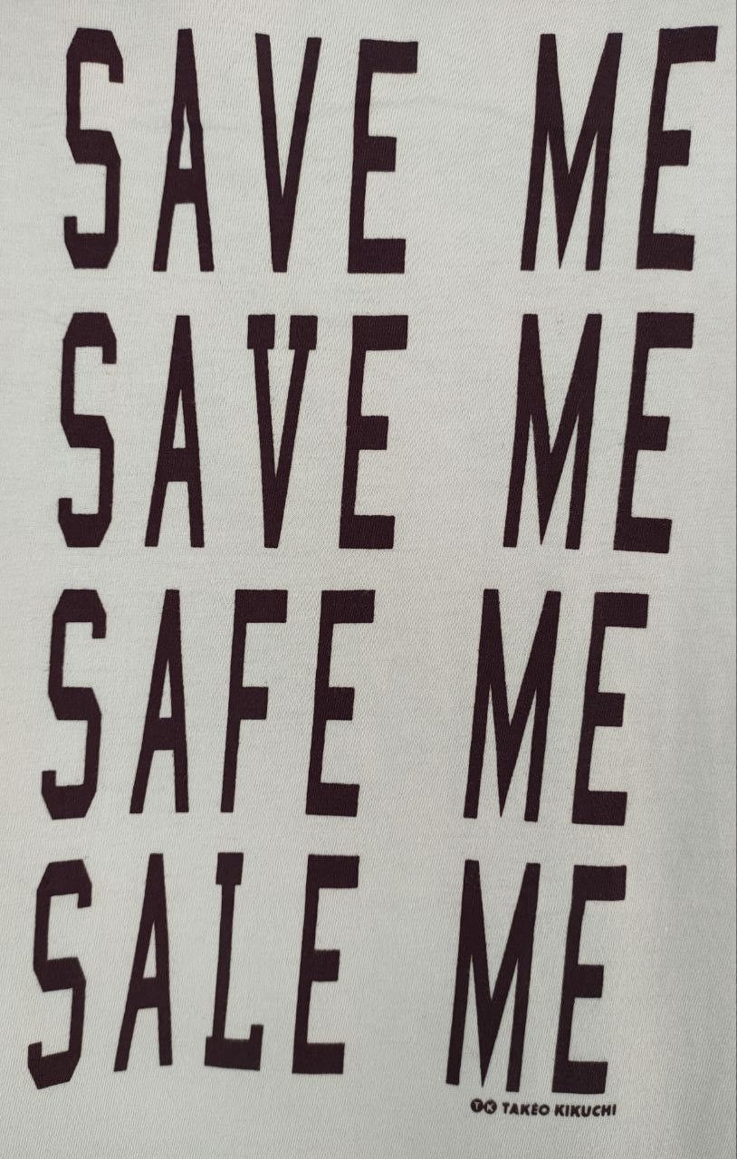 Takeo Kikuchi Takeo Kikuchi Humor T Save Me Size US M / EU 48-50 / 2 - 2 Thumbnail