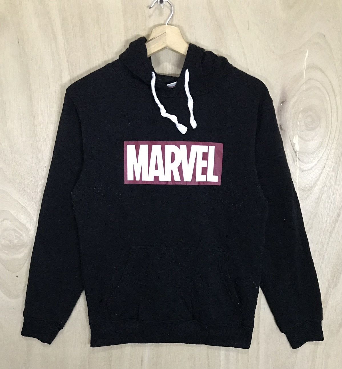 image of Character Hero x Marvel Comics Marvel-Japan Box Logo Hoodies in Black, Men's (Size Medium)