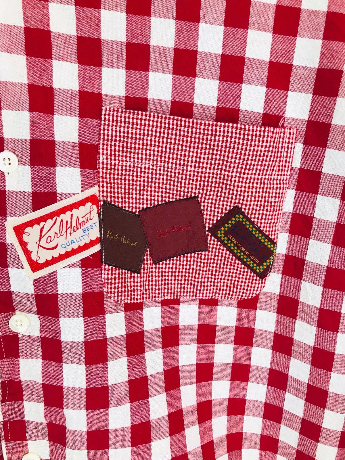 Karl Helmut Japanese Brand KARL HELMUT Multi Checkered Plaid Button Down Size US M / EU 48-50 / 2 - 5 Thumbnail