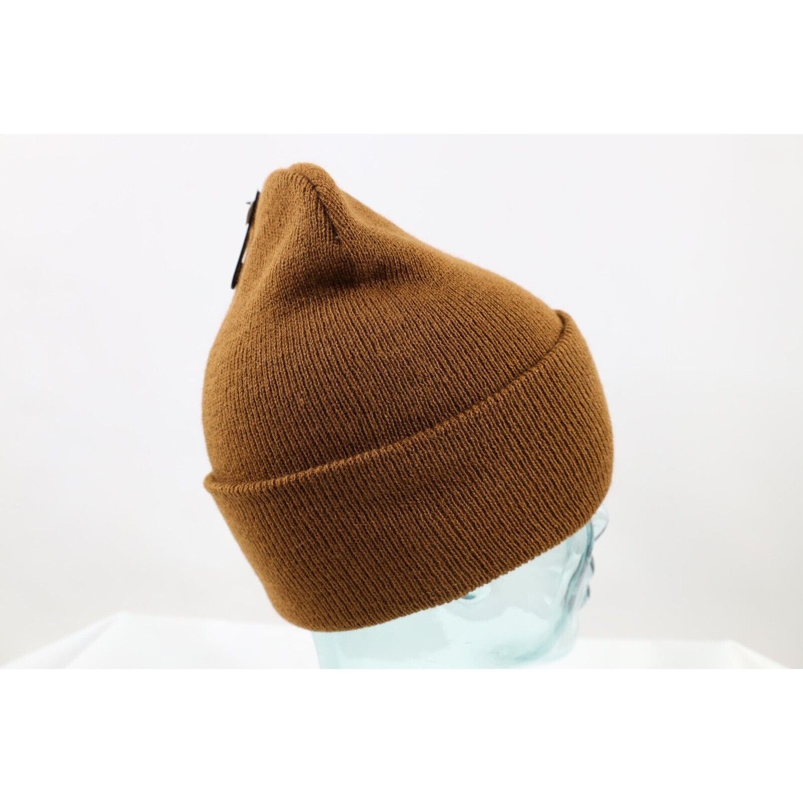 Carhartt New Carhartt Spell Out Box Logo Knit Winter Beanie Hat Brown Size ONE SIZE - 5 Thumbnail