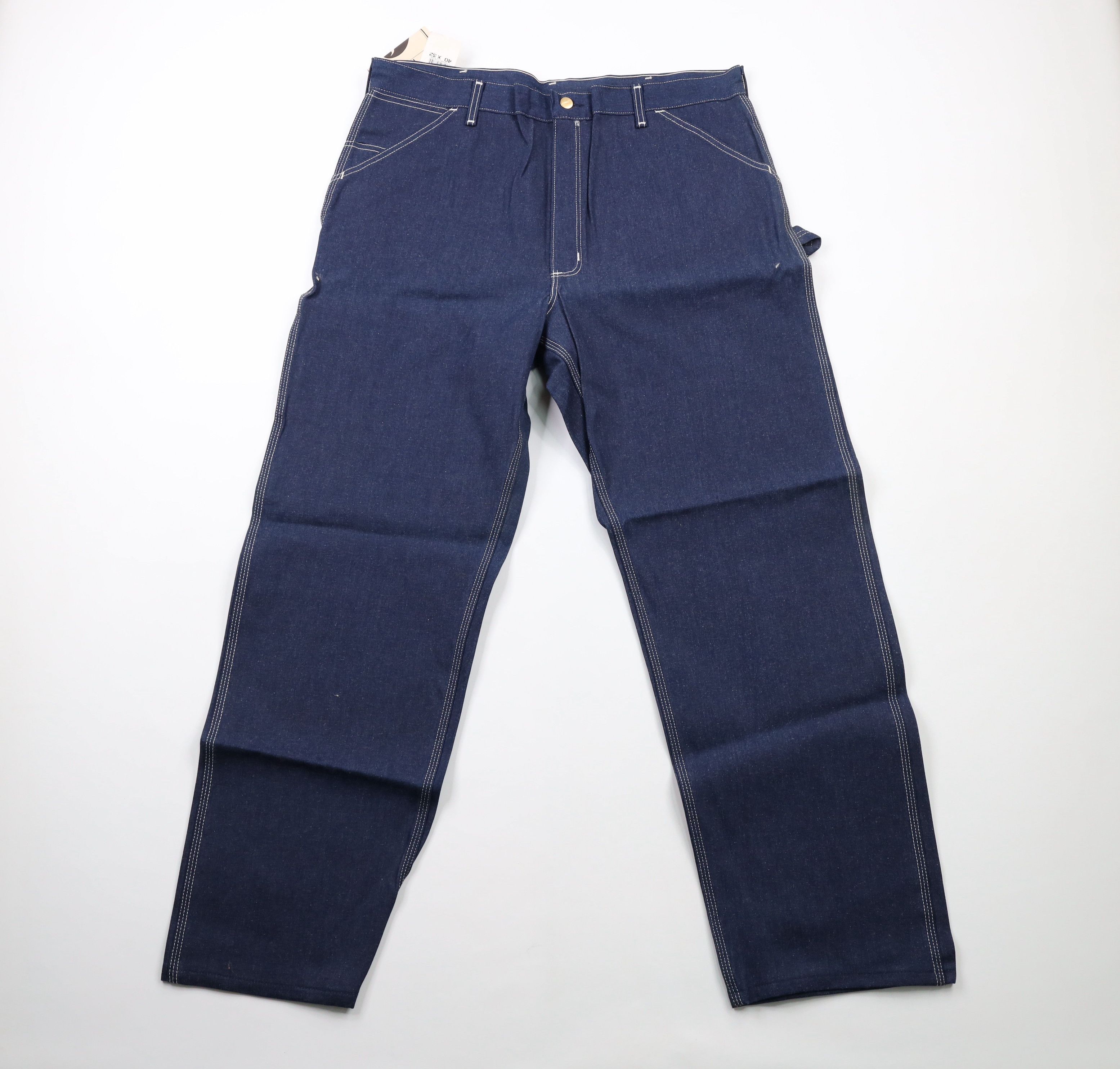 Carhartt × Vintage NOS Vintage 90s Carhartt Out Wide Leg Denim Jeans Blue USA Size US 40 / EU 56 - 1 Thumbnail
