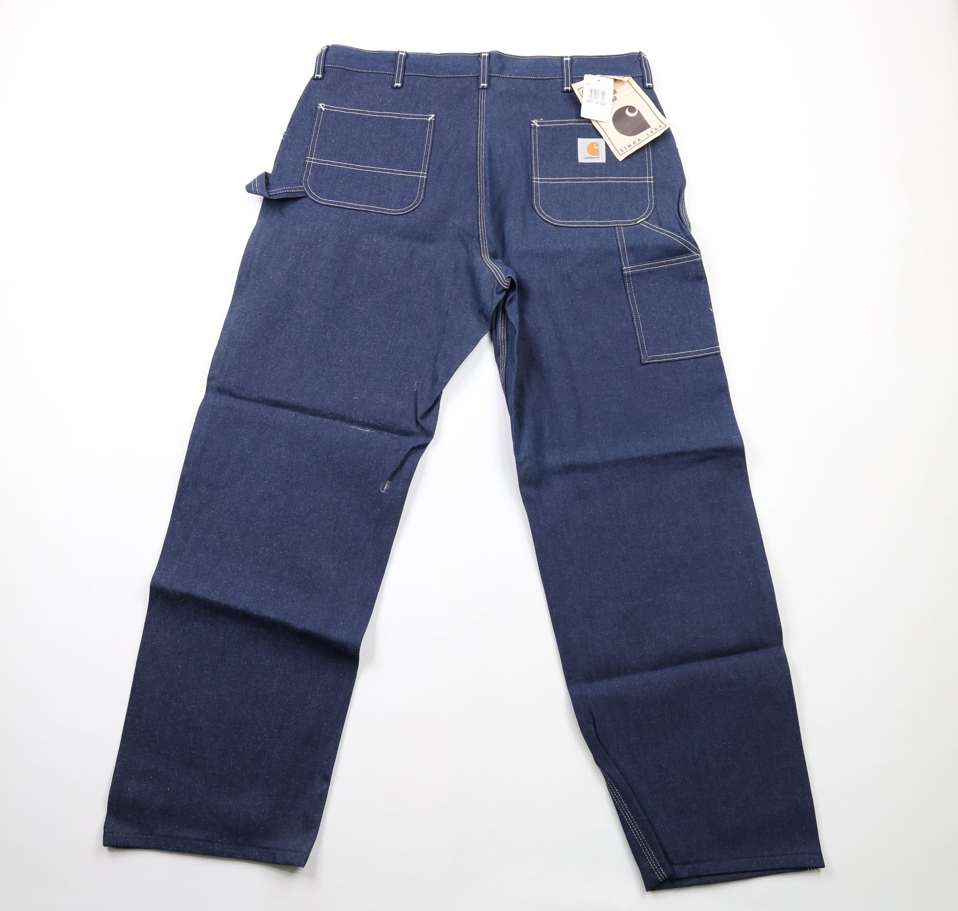 Carhartt × Vintage NOS Vintage 90s Carhartt Out Wide Leg Denim Jeans Blue USA Size US 40 / EU 56 - 7 Thumbnail