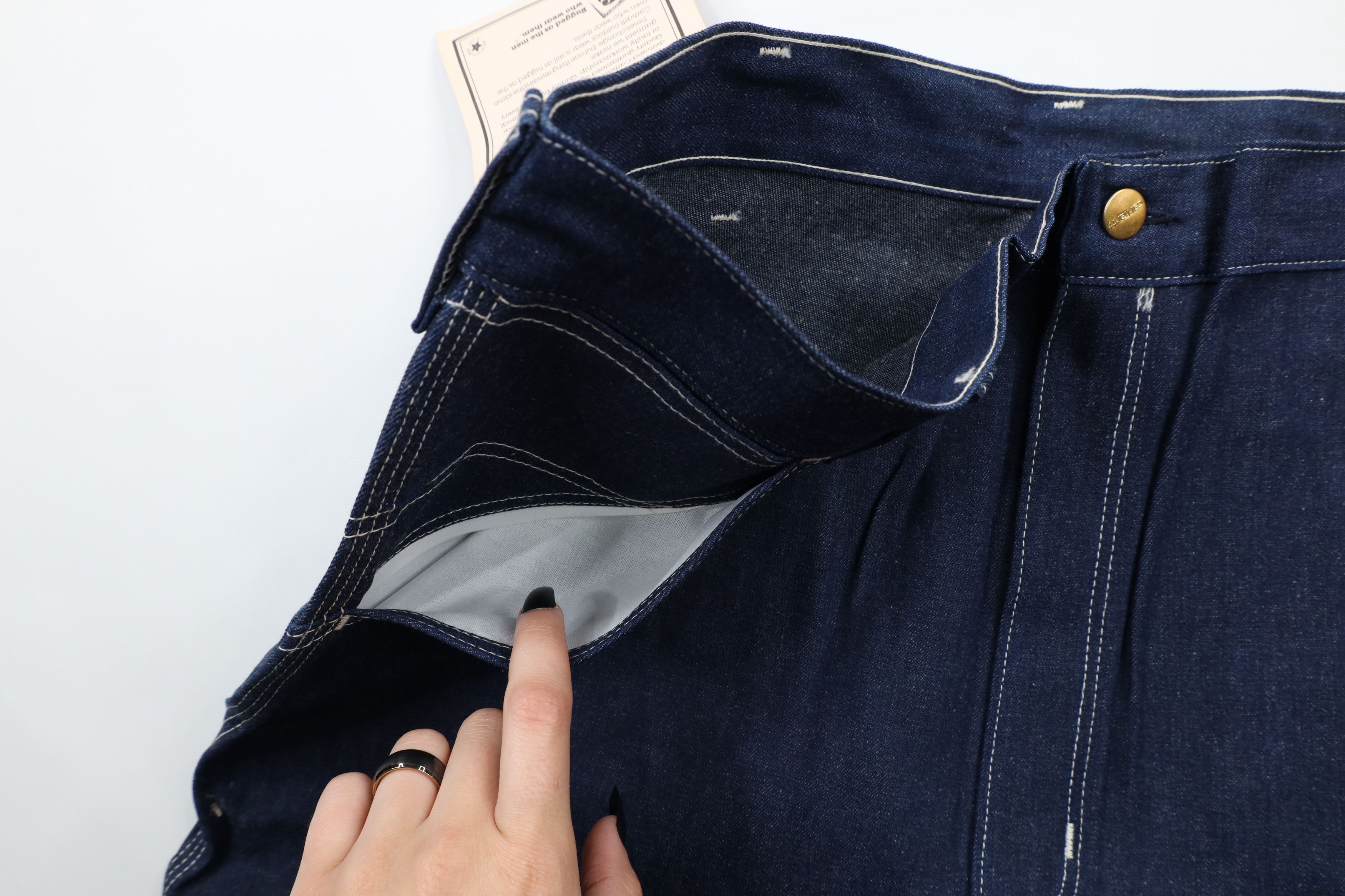 Carhartt × Vintage NOS Vintage 90s Carhartt Out Wide Leg Denim Jeans Blue USA Size US 40 / EU 56 - 4 Thumbnail
