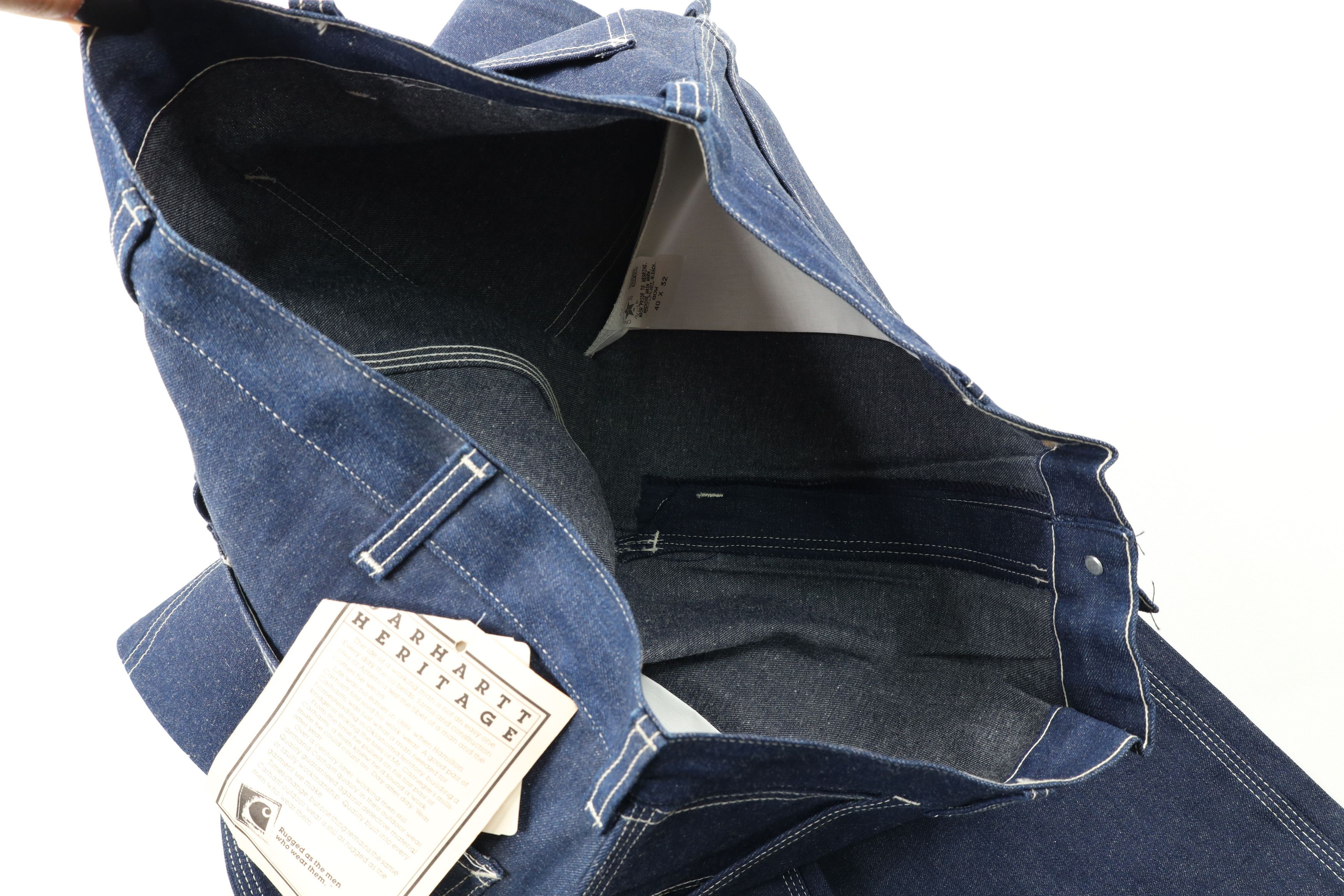 Carhartt × Vintage NOS Vintage 90s Carhartt Out Wide Leg Denim Jeans Blue USA Size US 40 / EU 56 - 5 Thumbnail