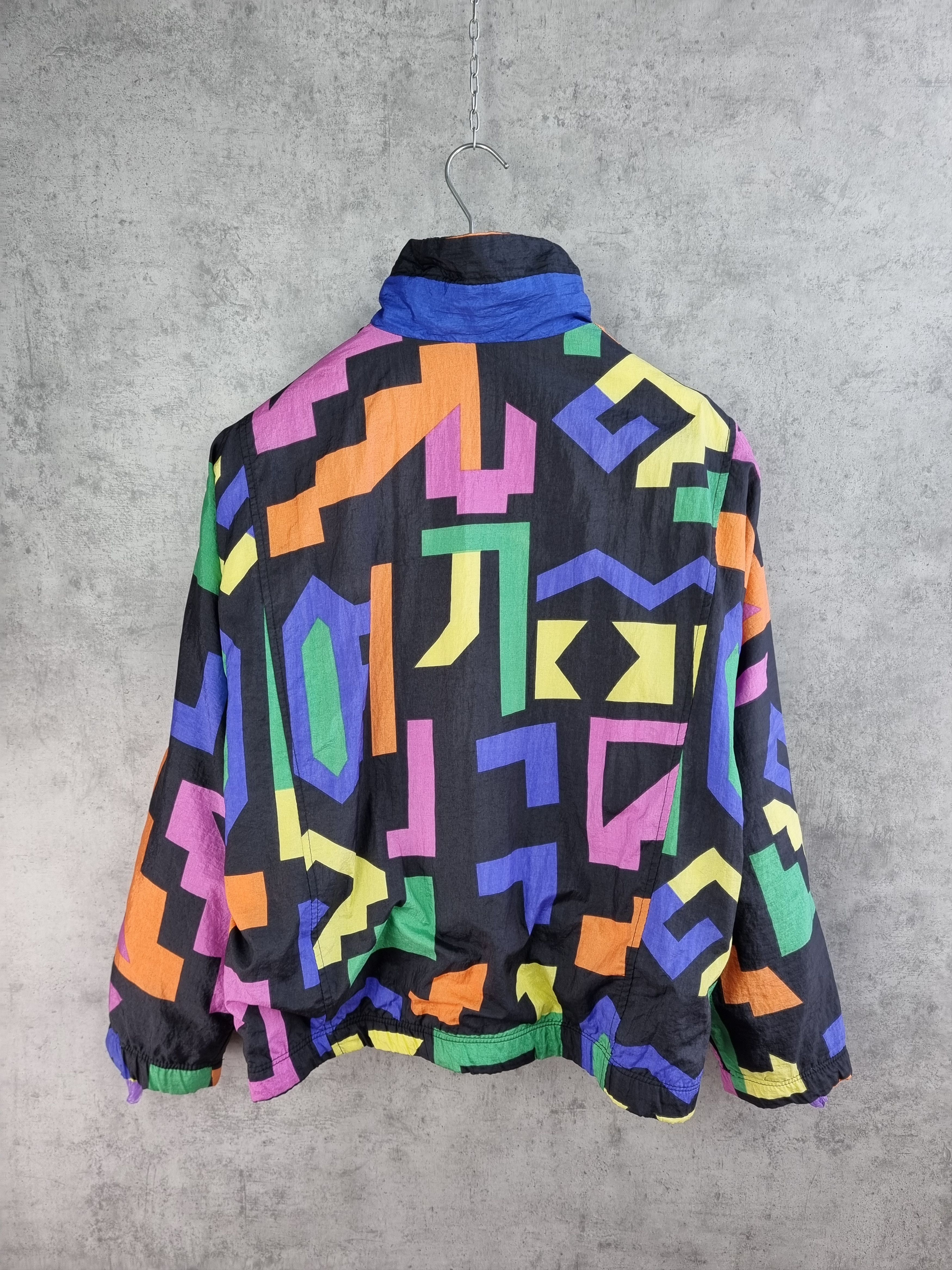 Sergio Tacchini × Vintage 90s Sergio Tacchini Vintage Abstract Pattern jacket Size US M / EU 48-50 / 2 - 3 Thumbnail
