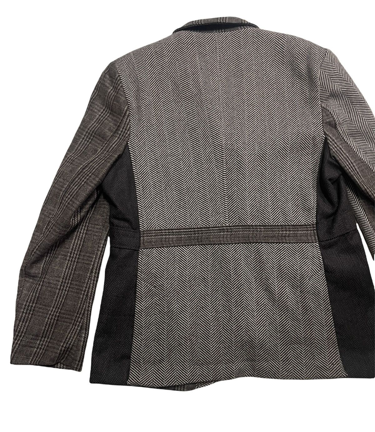 Desigual Herringbone Patchwork Tweed Inspire CDG Jacket Size US L / EU 52-54 / 3 - 7 Thumbnail