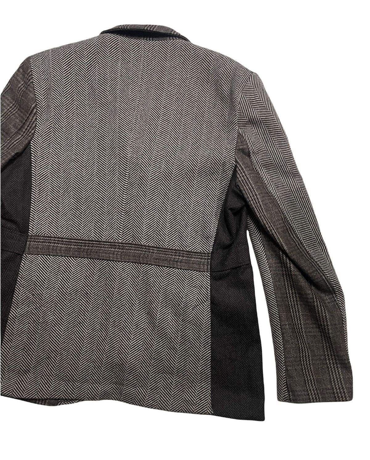 Desigual Herringbone Patchwork Tweed Inspire CDG Jacket Size US L / EU 52-54 / 3 - 6 Thumbnail