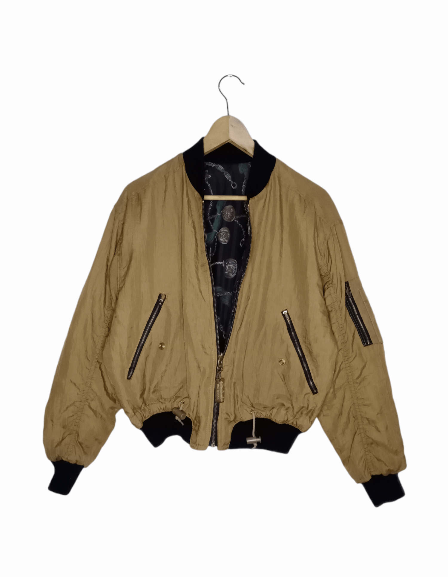 Designer VINTAGE QUIED-PIE BAROQUE STYLE REVERSIBLE BOMBER JACKET Size US M / EU 48-50 / 2 - 9 Thumbnail