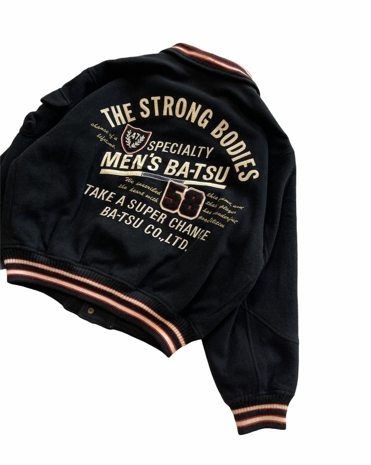 Japanese Brand VINTAGE BA-TSU CHAMPIONS WOOL VARSITY JACKET Size US L / EU 52-54 / 3 - 6 Thumbnail