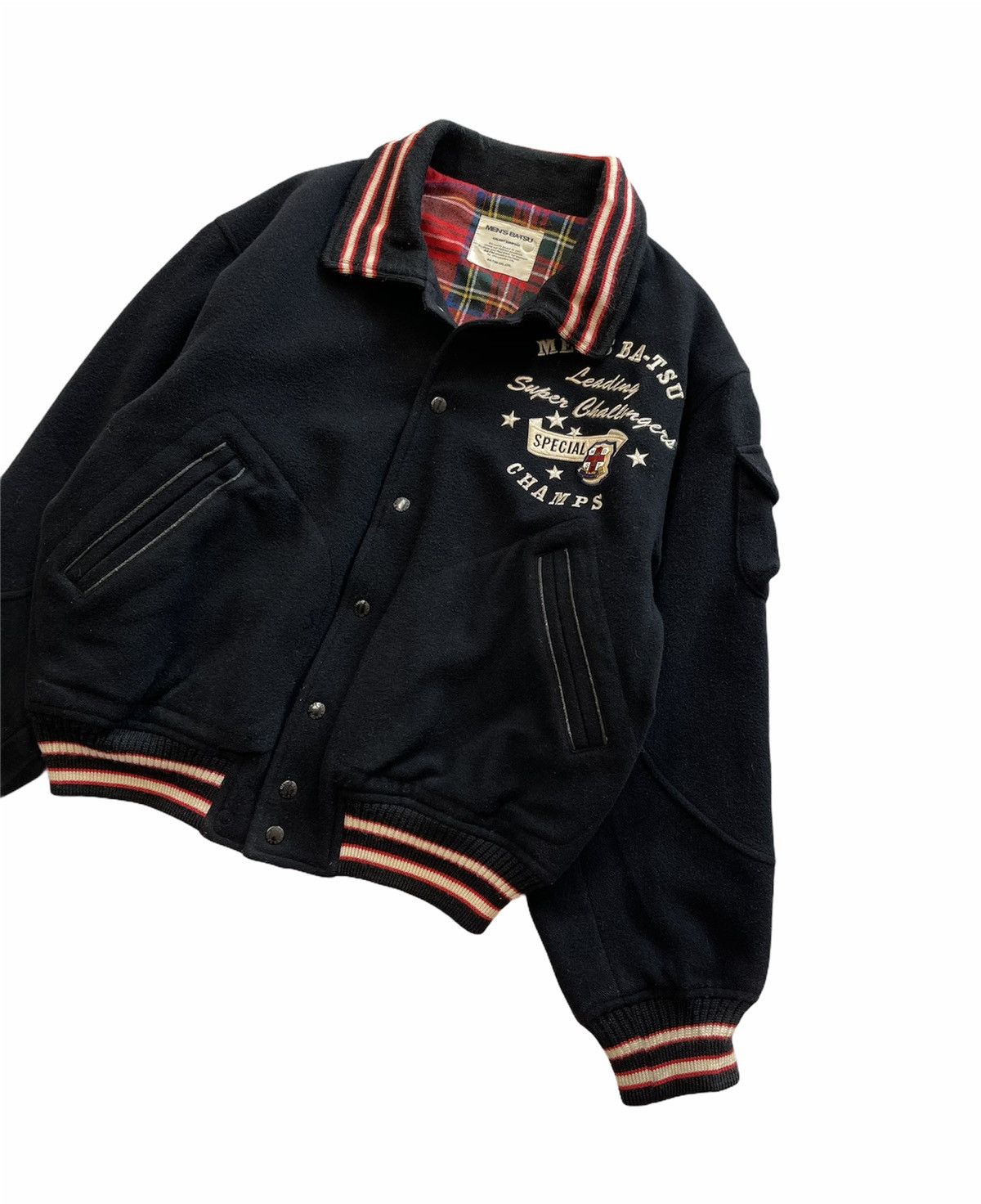 Japanese Brand VINTAGE BA-TSU CHAMPIONS WOOL VARSITY JACKET Size US L / EU 52-54 / 3 - 4 Thumbnail