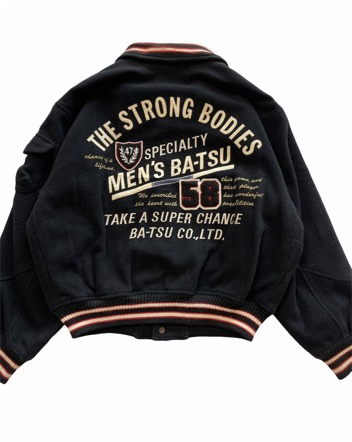 Japanese Brand VINTAGE BA-TSU CHAMPIONS WOOL VARSITY JACKET Size US L / EU 52-54 / 3 - 8 Thumbnail