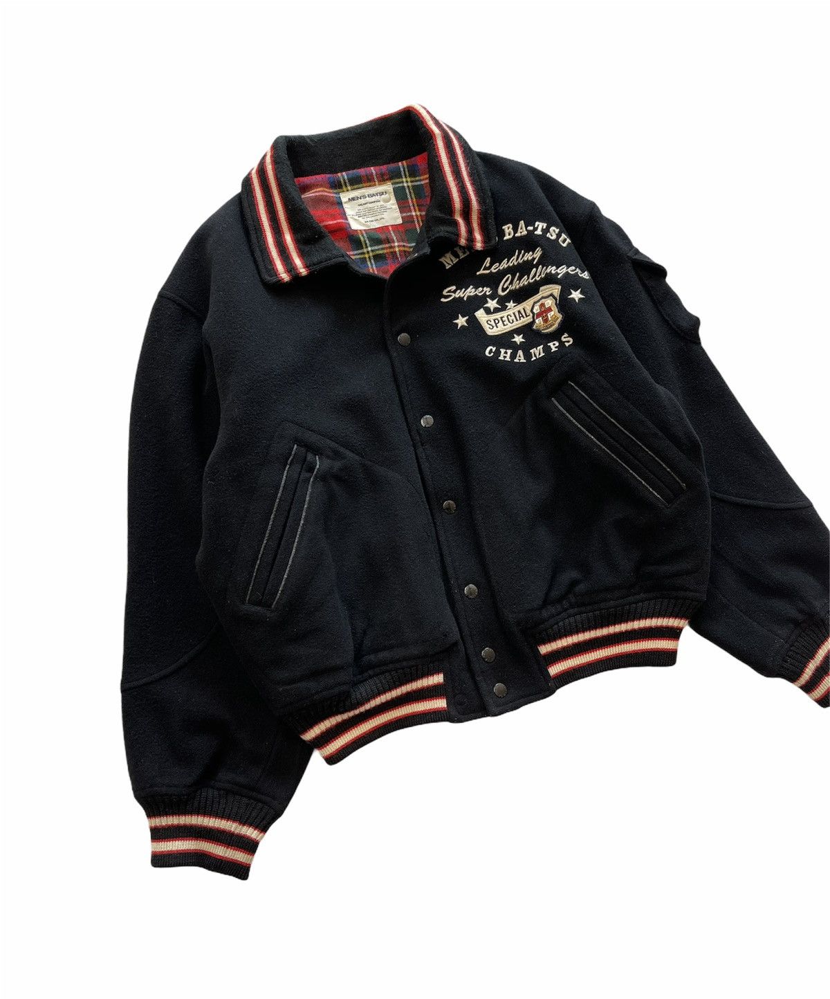 Japanese Brand VINTAGE BA-TSU CHAMPIONS WOOL VARSITY JACKET Size US L / EU 52-54 / 3 - 3 Thumbnail