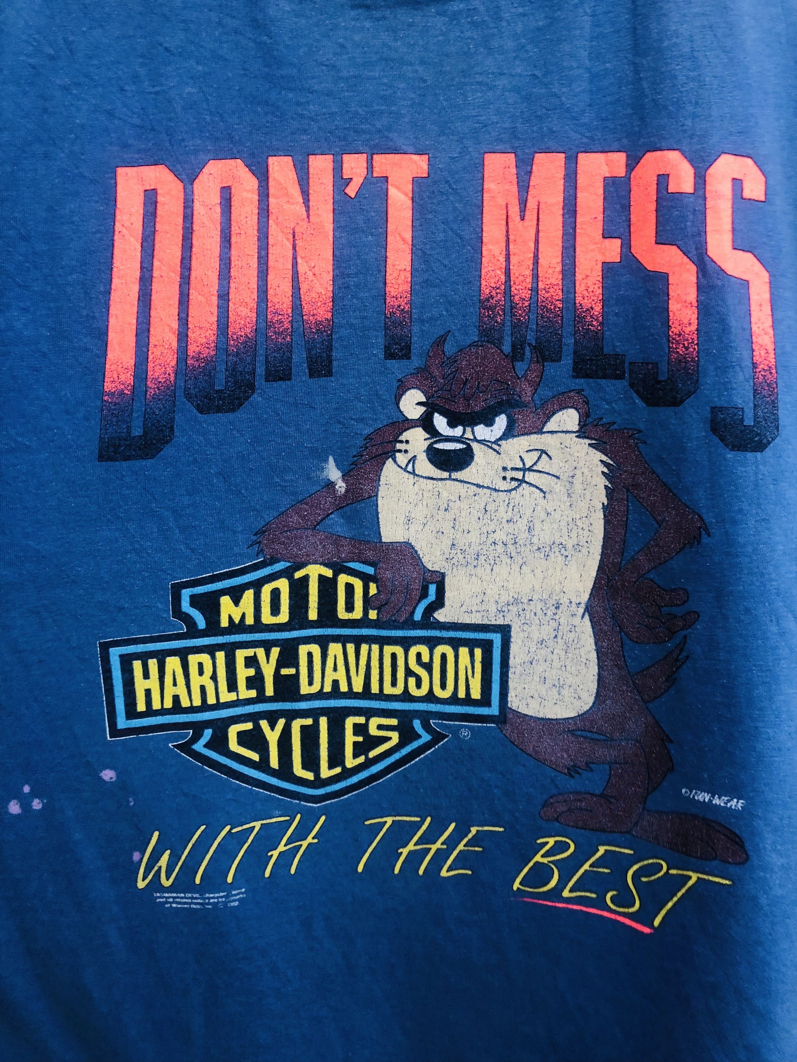 Harley Davidson × Vintage Vintage Harley Davidson Tasmania Motorcycle Fashion Style Size US XL / EU 56 / 4 - 3 Thumbnail