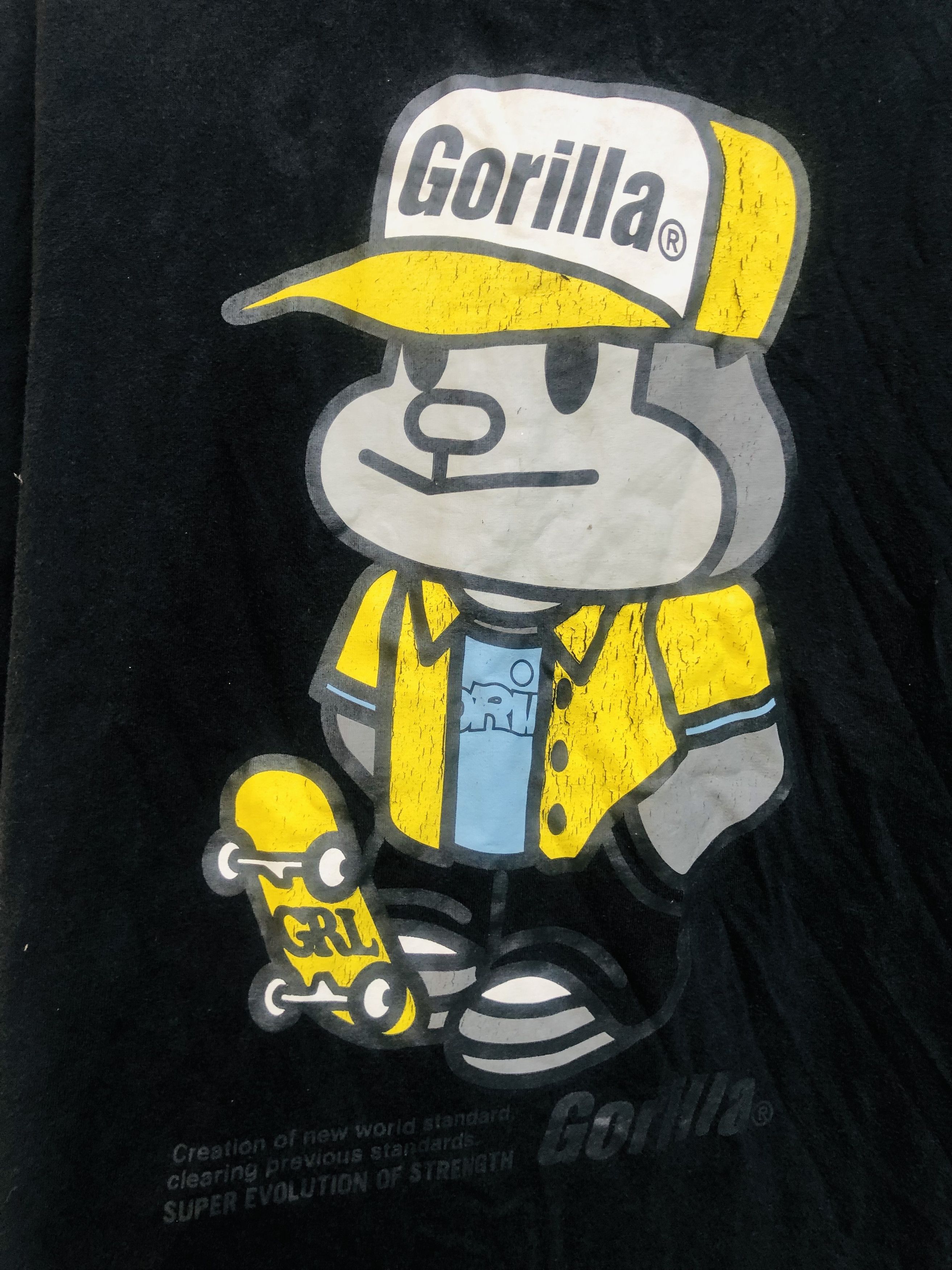 Japanese Brand × Vintage Vintage Gorilla Skateboard Big Logo Style Shirt Size US XXL / EU 58 / 5 - 7 Thumbnail