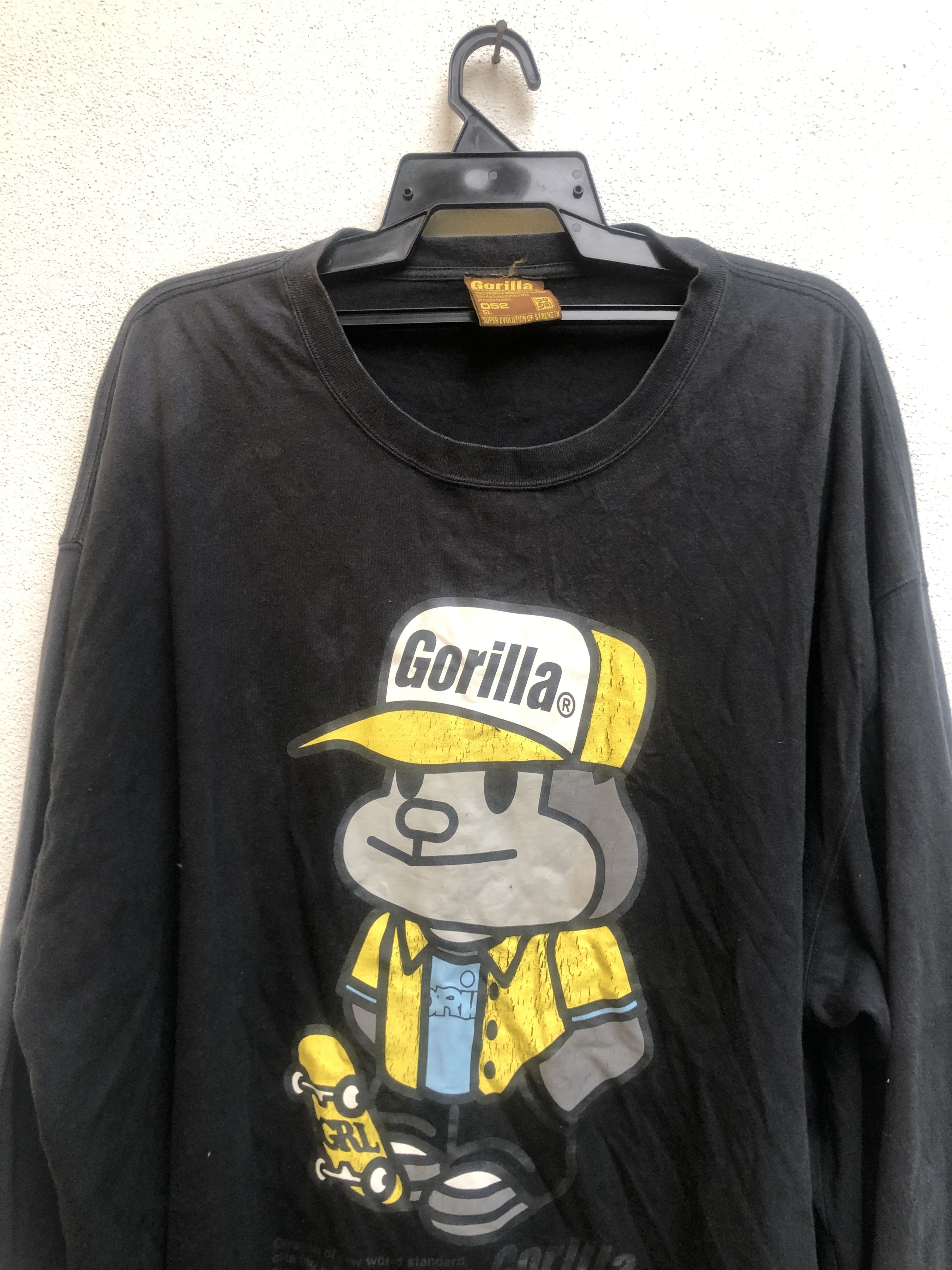 Japanese Brand × Vintage Vintage Gorilla Skateboard Big Logo Style Shirt Size US XXL / EU 58 / 5 - 3 Thumbnail