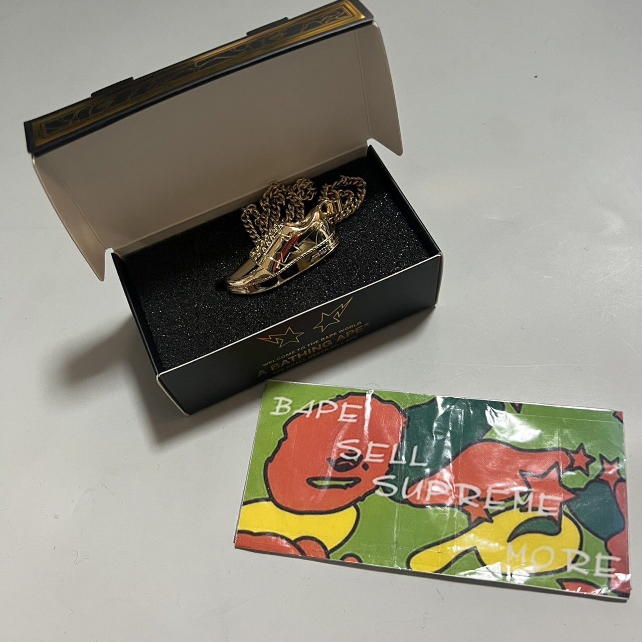 image of Bape Sta Necklace Gold, Men's