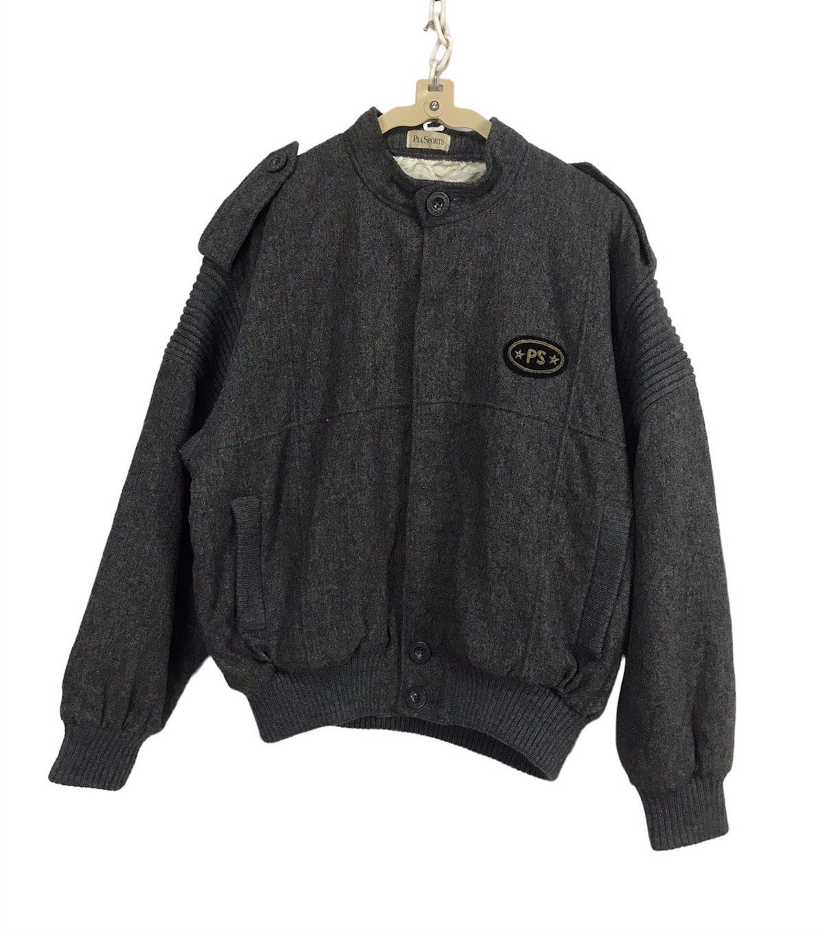 image of Sports Specialties x Vintage Pia Sport Button Up Wool Bombers Jacket, Men's (Size Medium)