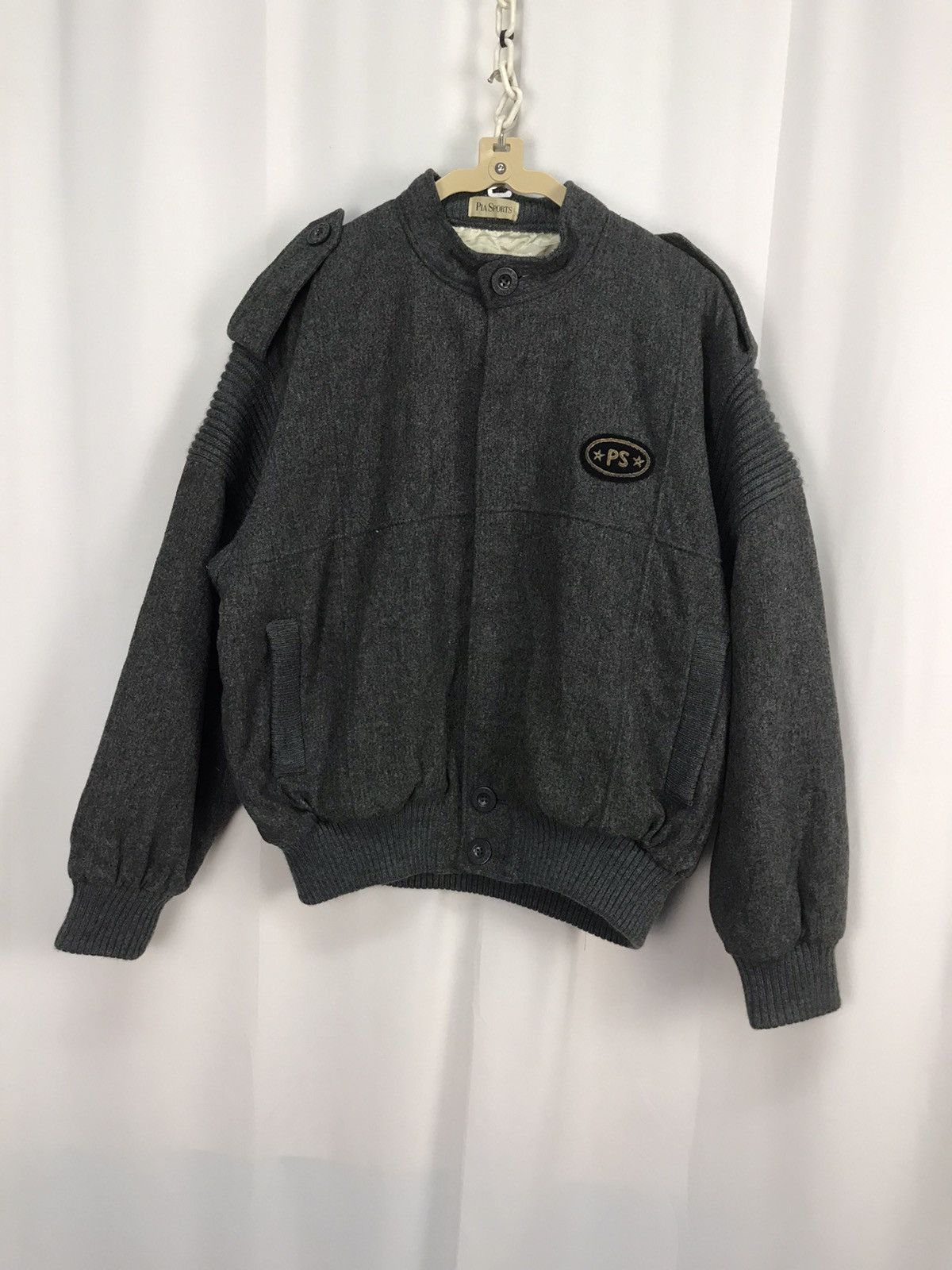 Japanese Brand × Sports Specialties × Vintage Pia sport button up wool bombers jacket Size US M / EU 48-50 / 2 - 8 Thumbnail