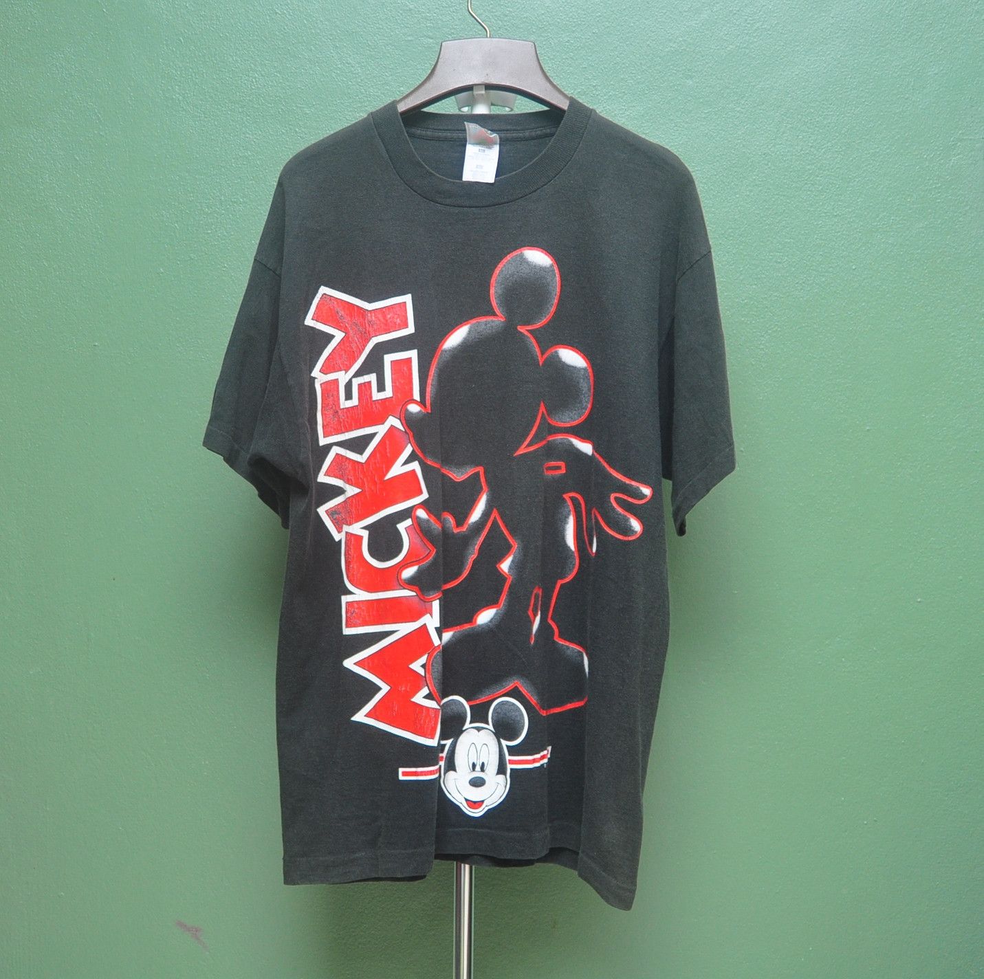 Designer × Japanese Brand × Mickey Mouse Vintage Mickey Mouse Made In USA Black Shirt Size US XL / EU 56 / 4 - 1 Thumbnail
