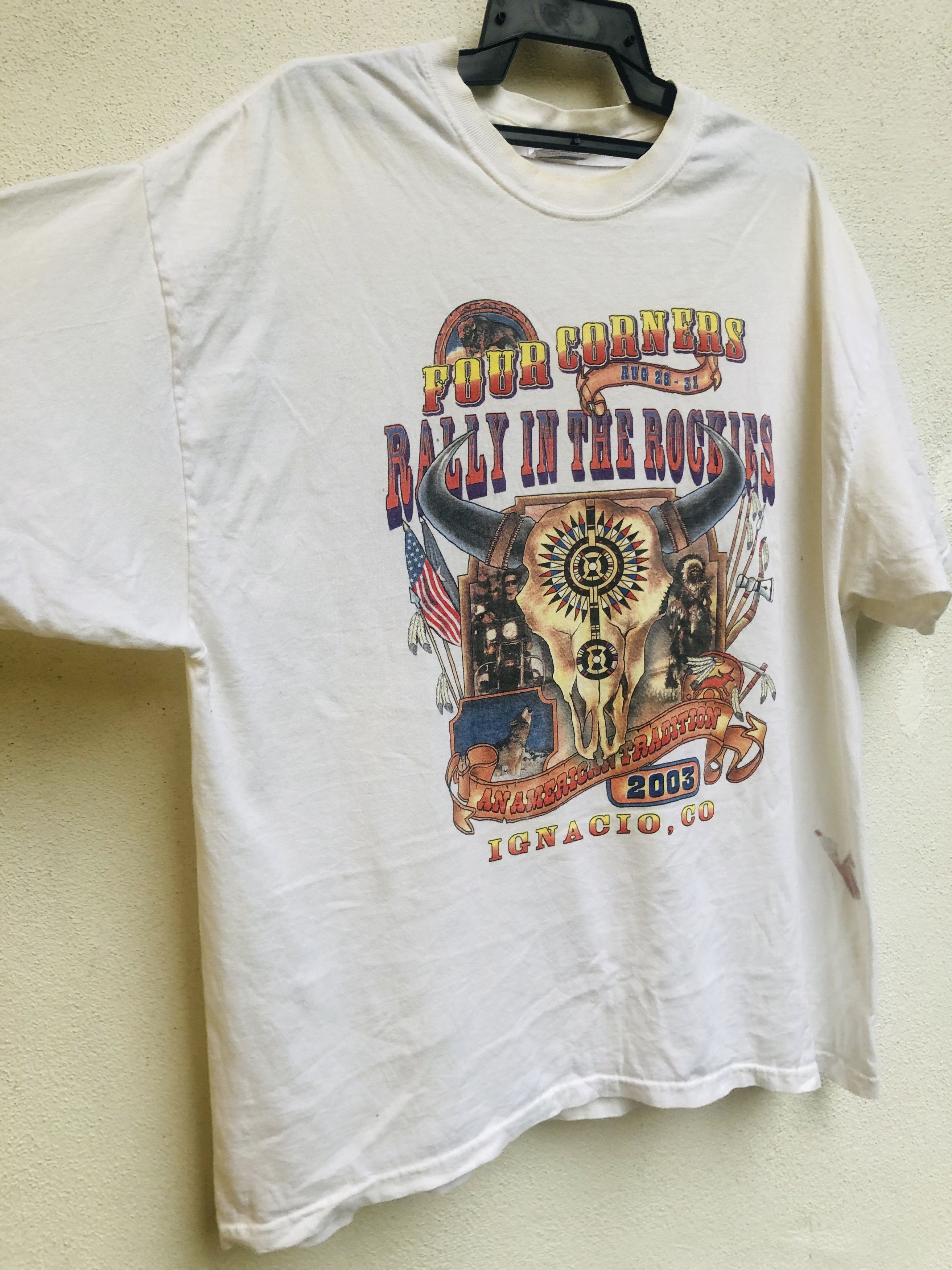 Harley Davidson × Vintage Vintage Rally In The Rockies Motorcycle Style Shirt Size US XL / EU 56 / 4 - 3 Thumbnail