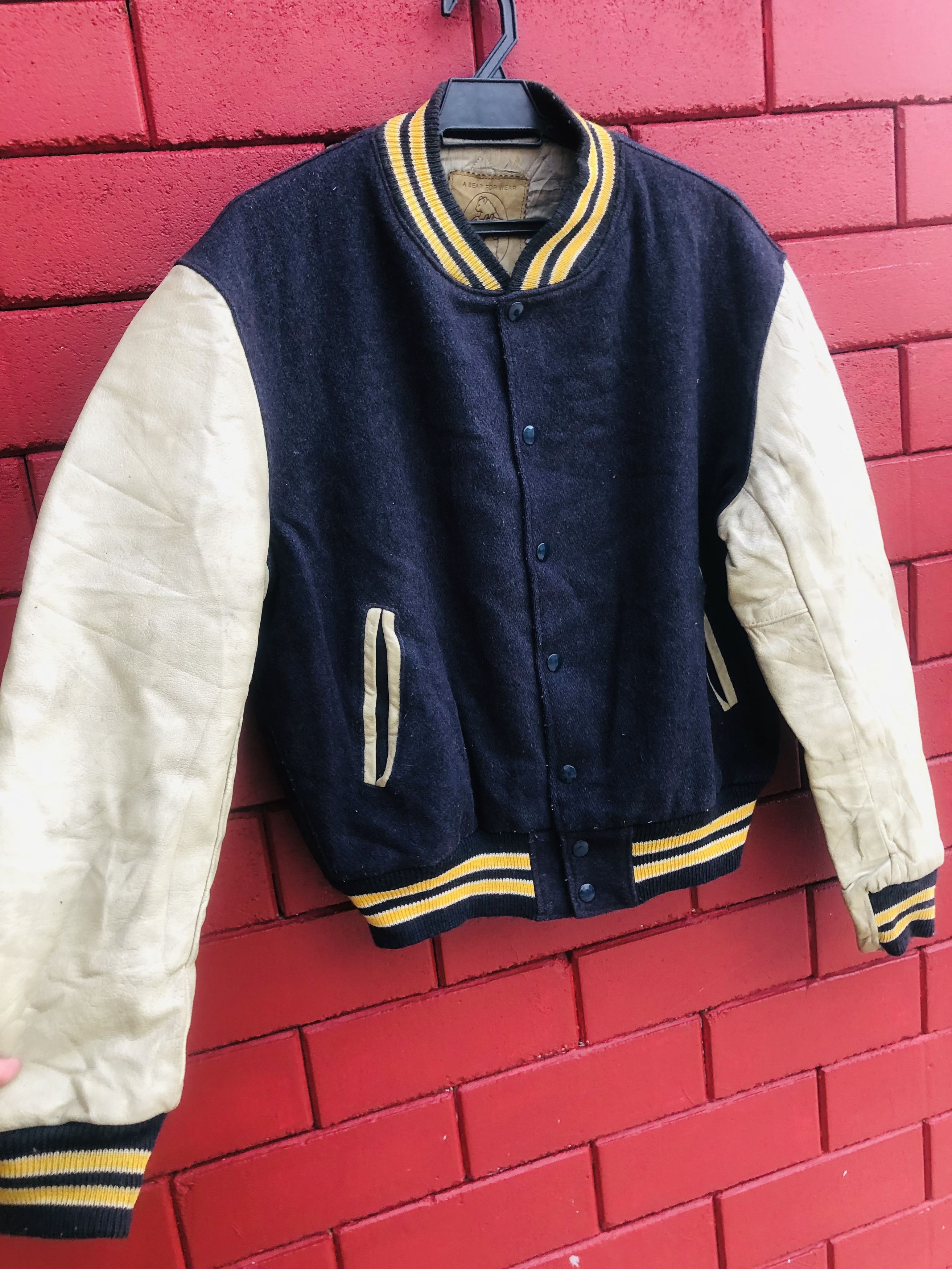 Japanese Brand × Vintage Vintage Golden Bear Designed Fashion Style Varsity Jacket Size US M / EU 48-50 / 2 - 5 Thumbnail