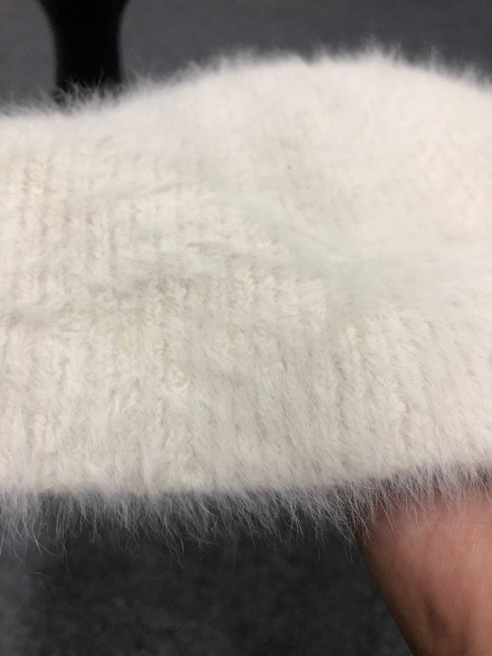 Other Mohair Pearl White Beanie Hat Size ONE SIZE - 6 Thumbnail