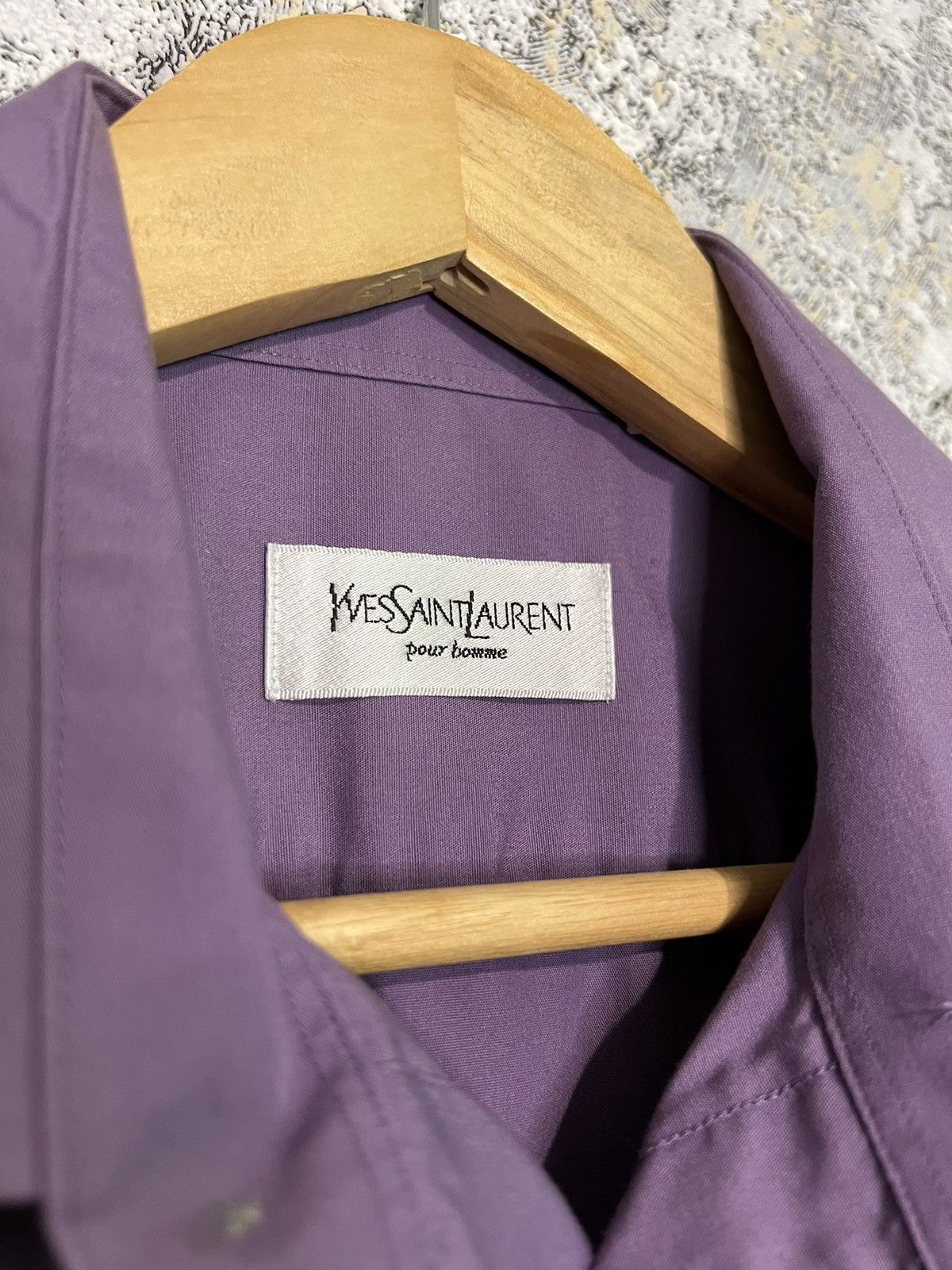 Yves Saint Laurent Purple YSL Cufflinks Shirt Logo Longsleeve Size US M / EU 48-50 / 2 - 4 Thumbnail