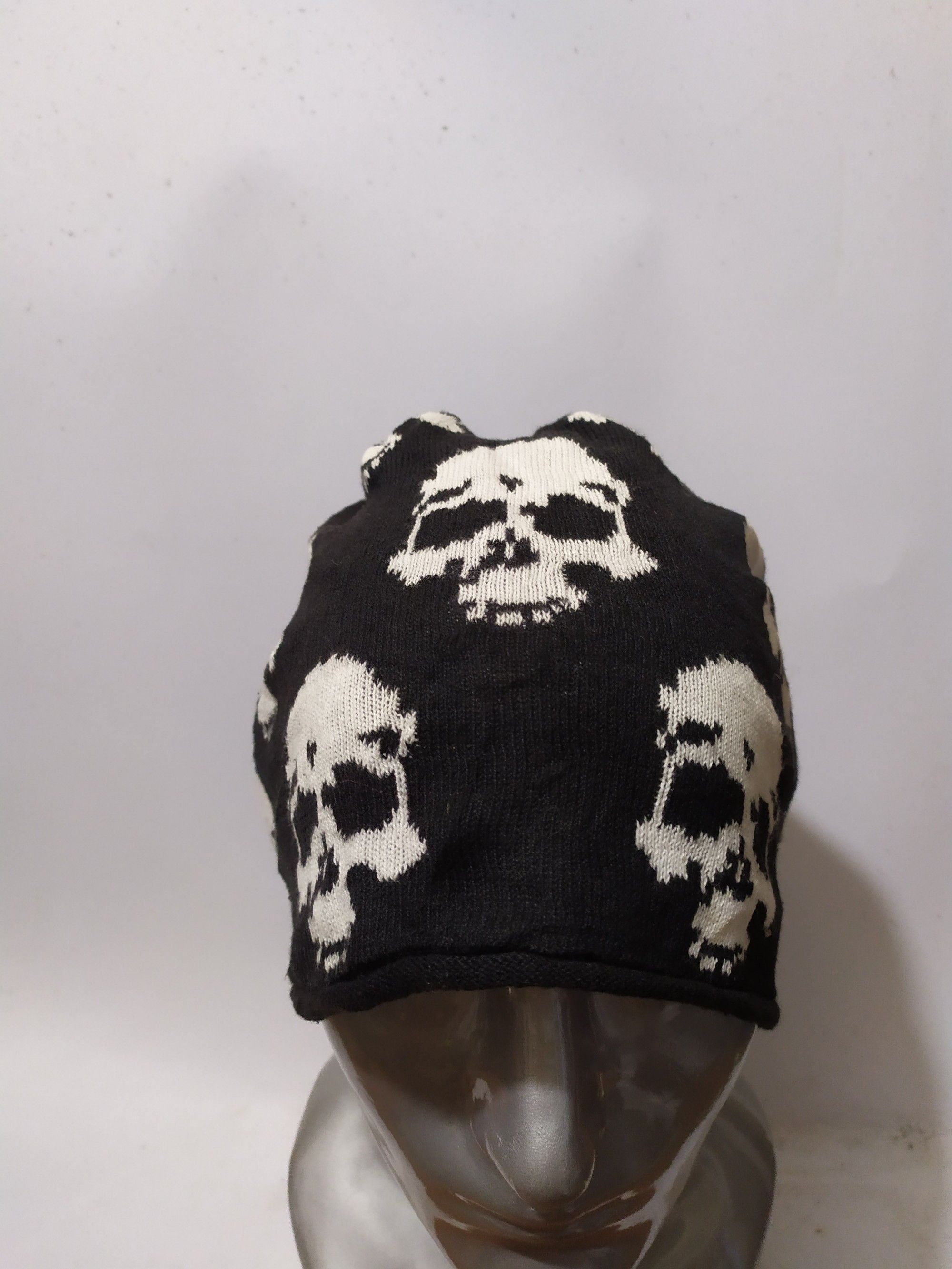 Japanese Brand 🔥Full print Skulls Skeleton Punk Bondage Beanie Hats Size ONE SIZE - 3 Thumbnail
