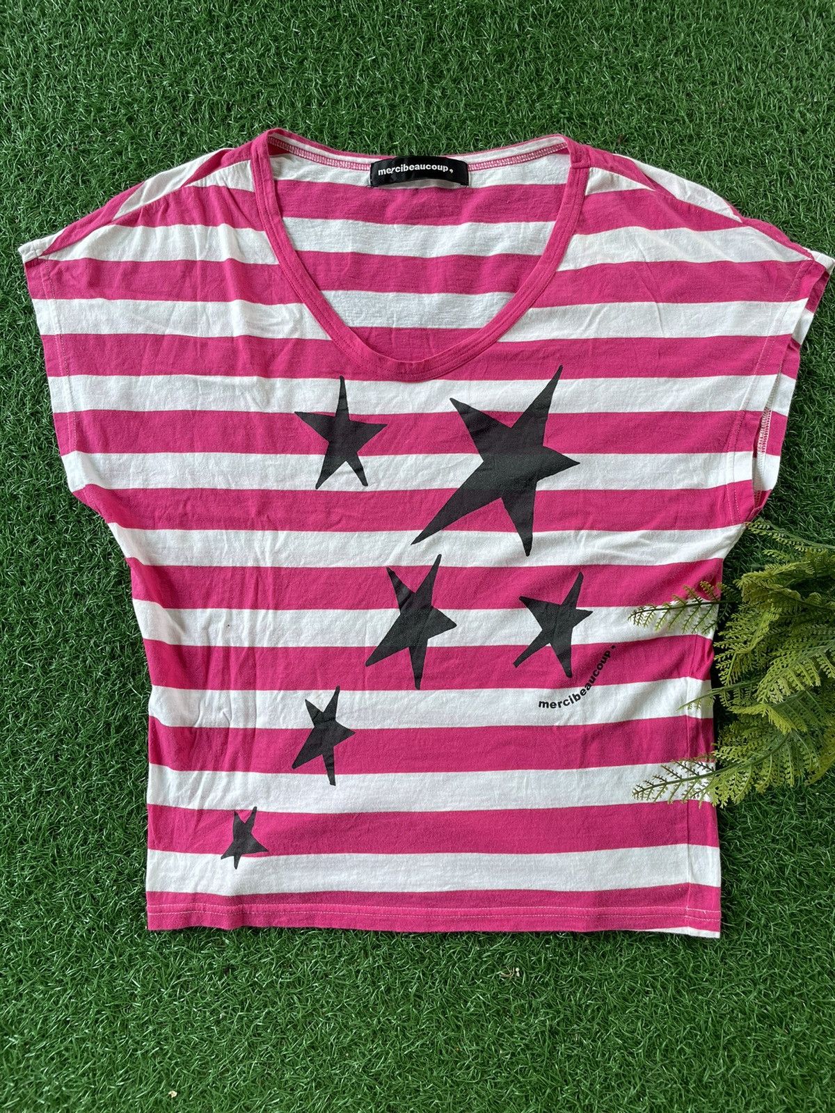 Issey Miyake × Japanese Brand × mercibeaucoup 💥Mercibeaucoup By issey miyake Star stripe tee 🇯🇵 Size M / US 6-8 / IT 42-44 - 1 Thumbnail