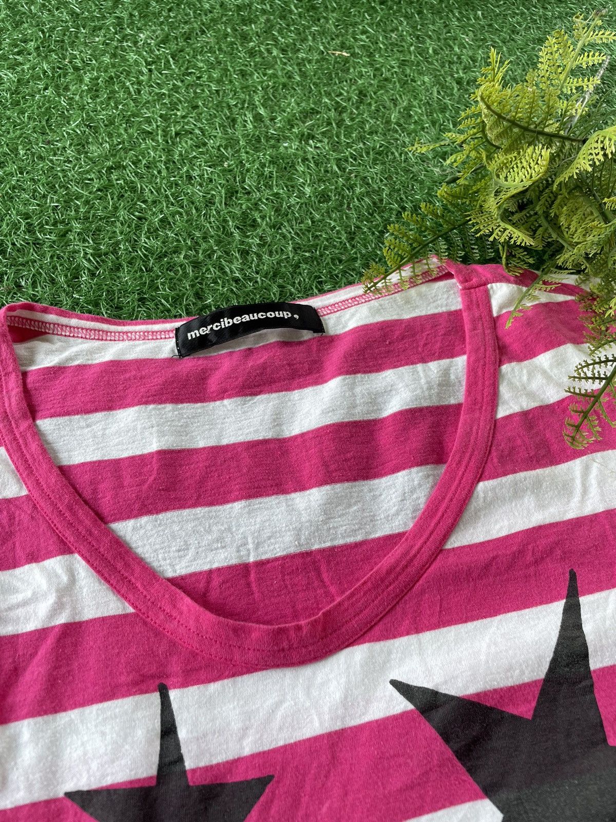 Issey Miyake × Japanese Brand × mercibeaucoup 💥Mercibeaucoup By issey miyake Star stripe tee 🇯🇵 Size M / US 6-8 / IT 42-44 - 2 Thumbnail