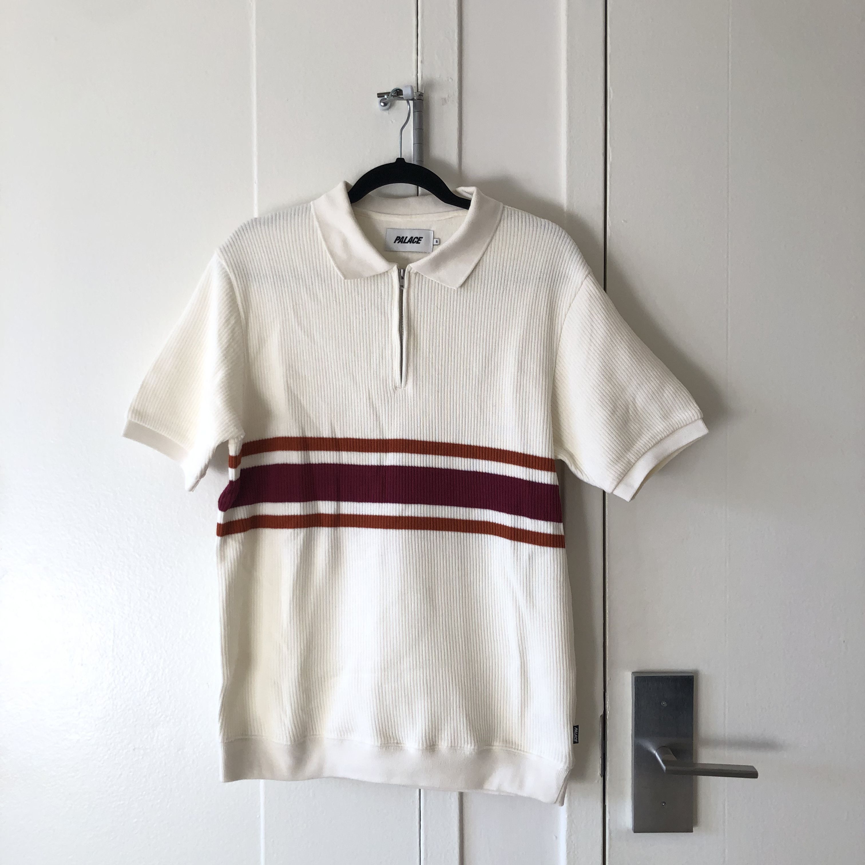 Image of Palace Knit Quarter Zip Polo, Men's (Size Small)