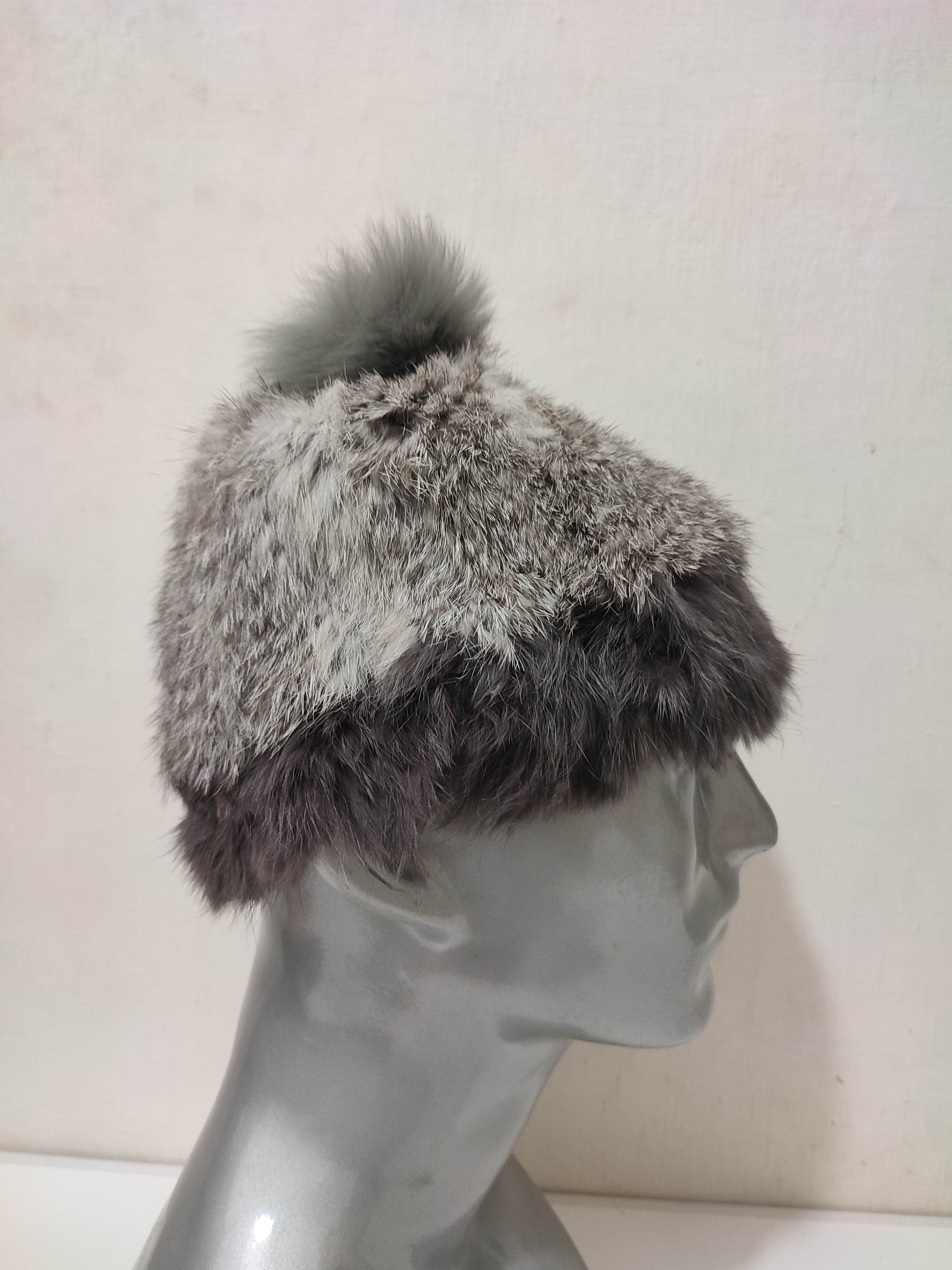 Other 🔥Nice design 2 tone Fur Winter Cap Beanie Hats Size ONE SIZE - 4 Thumbnail