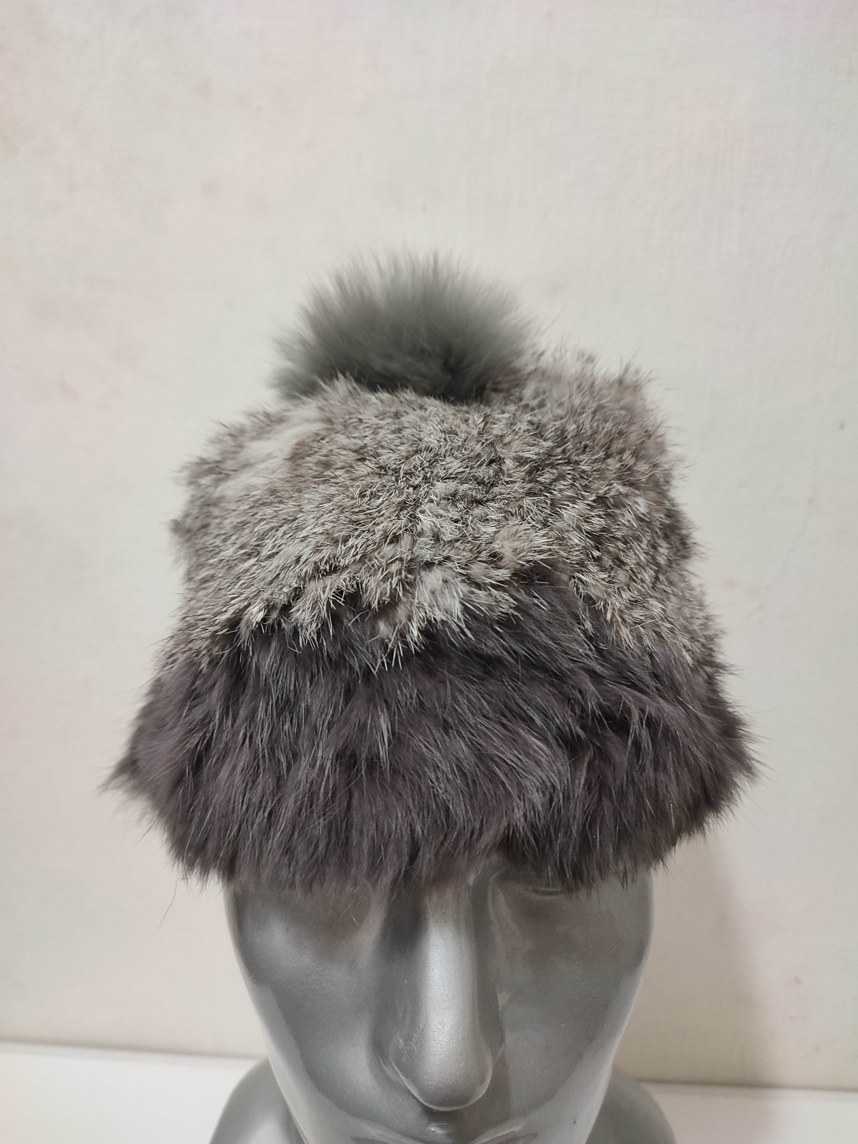 Other 🔥Nice design 2 tone Fur Winter Cap Beanie Hats Size ONE SIZE - 3 Thumbnail