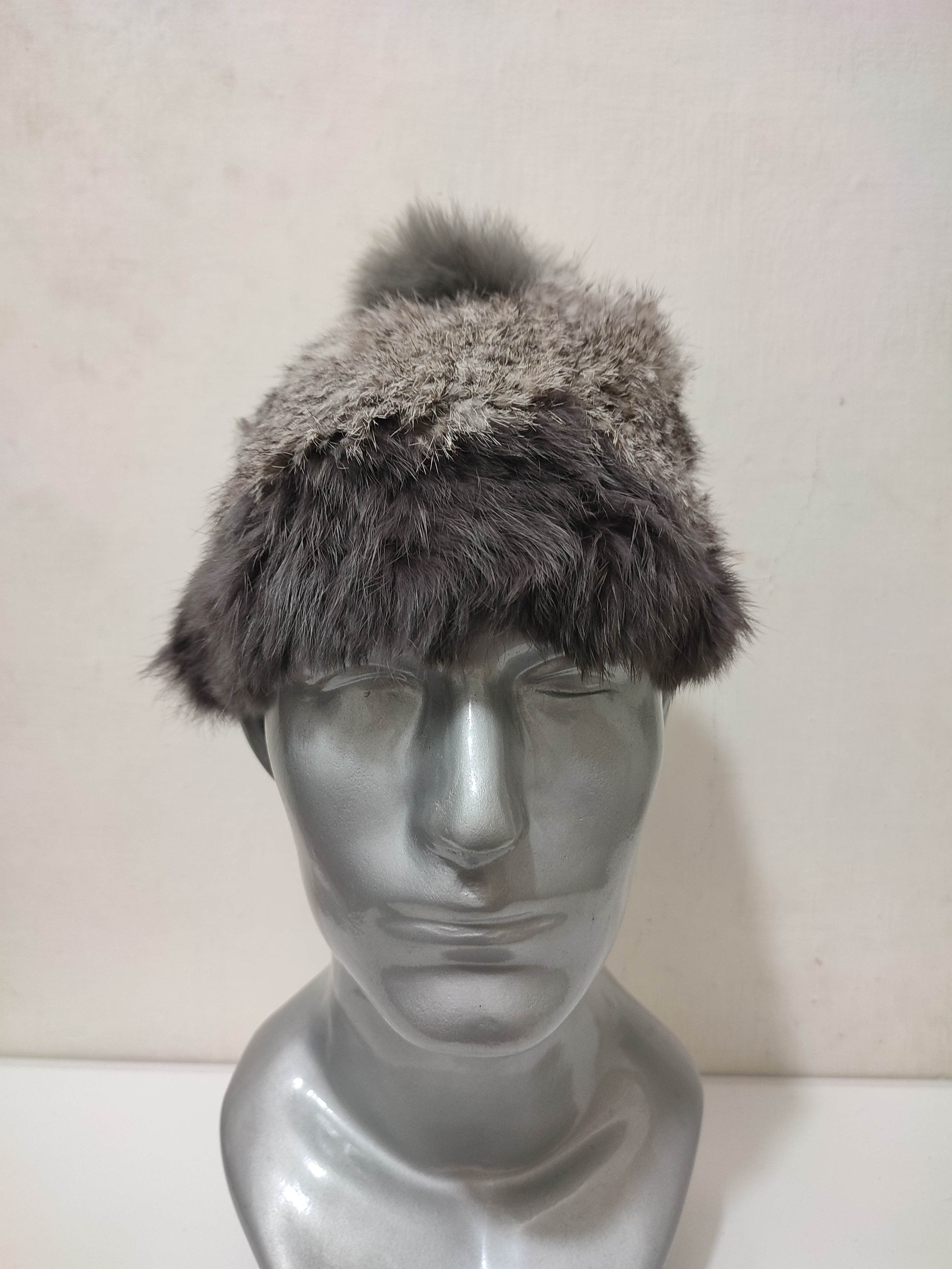 Other 🔥Nice design 2 tone Fur Winter Cap Beanie Hats Size ONE SIZE - 2 Thumbnail