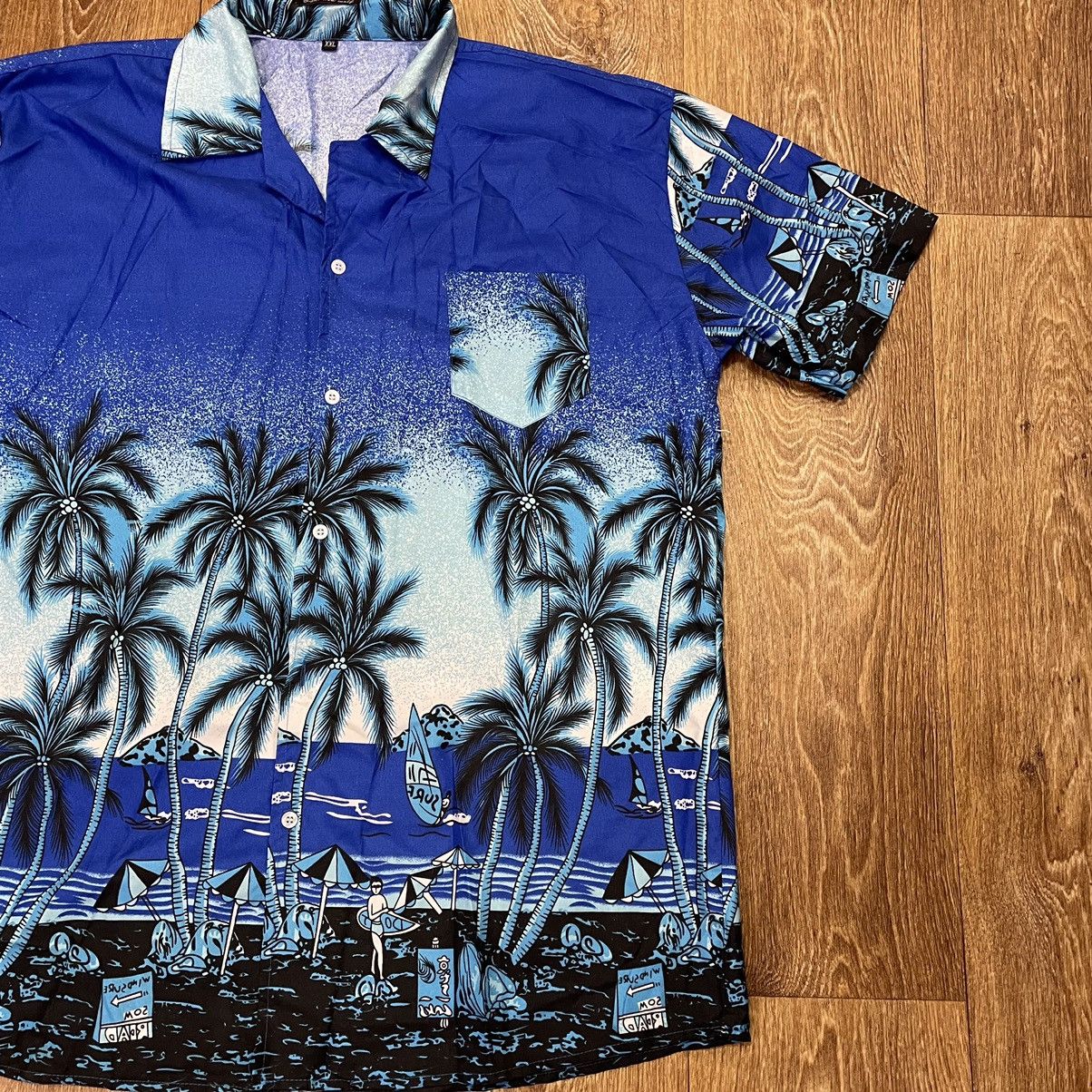 Vintage Vintage 90s Hawaiian Graphic Tee All Over Print Streetwear X Size US XXL / EU 58 / 5 - 3 Thumbnail