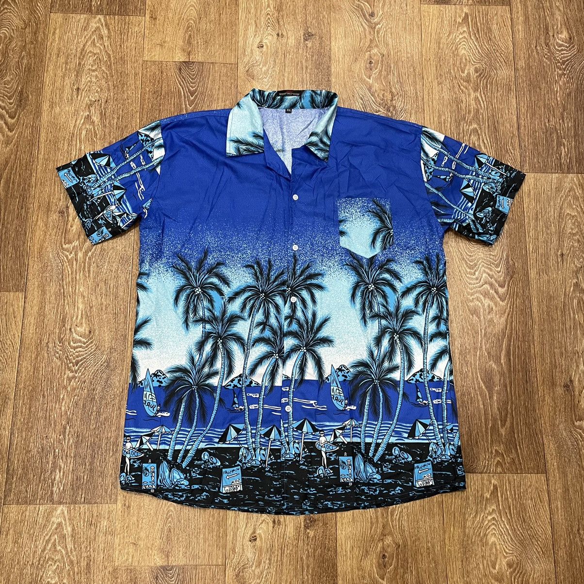 Vintage Vintage 90s Hawaiian Graphic Tee All Over Print Streetwear X Size US XXL / EU 58 / 5 - 1 Thumbnail