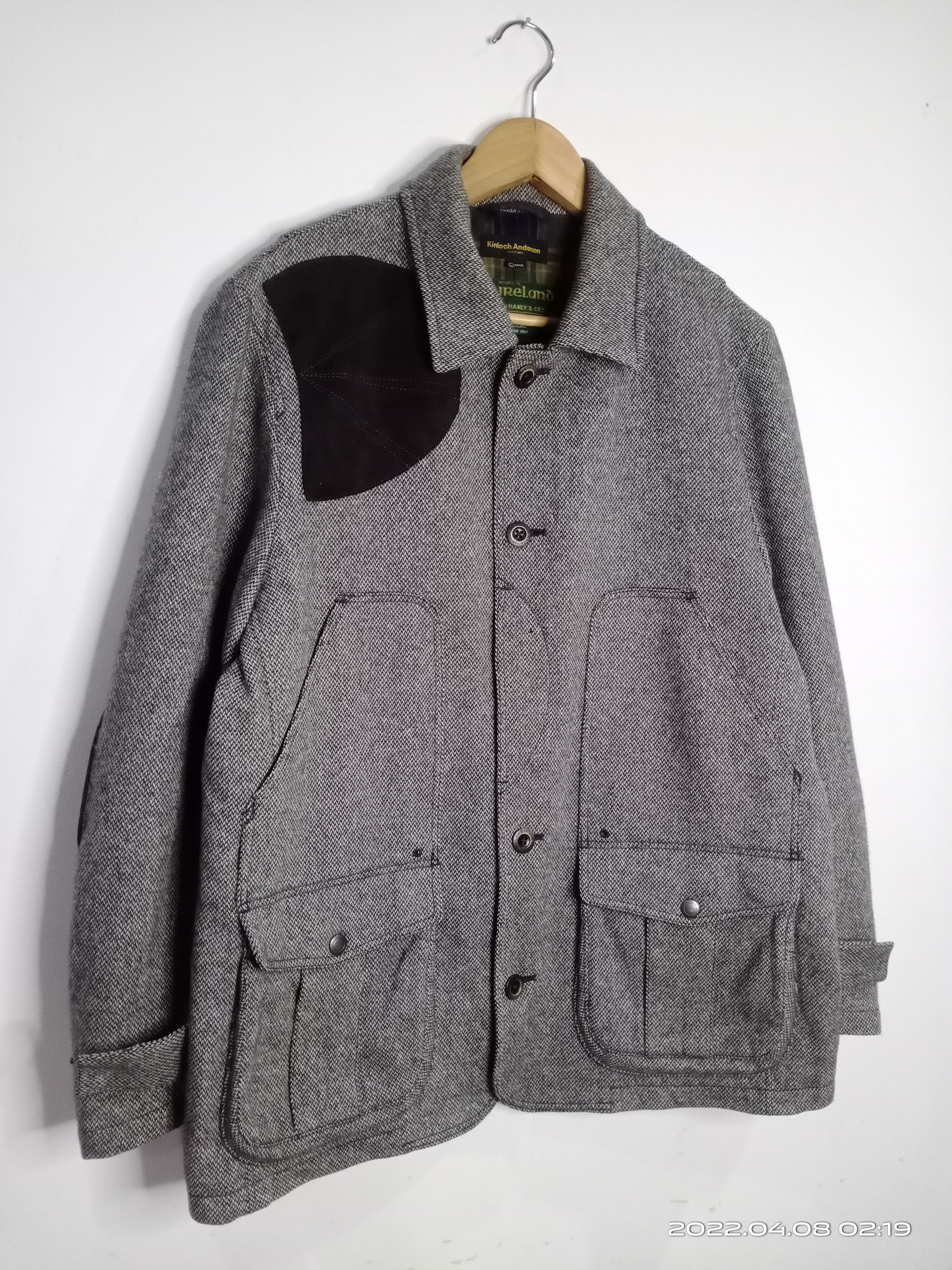 Designer Vintage Kinloch Anderson Scotland Wool Jacket Nice Design Size US L / EU 52-54 / 3 - 3 Thumbnail