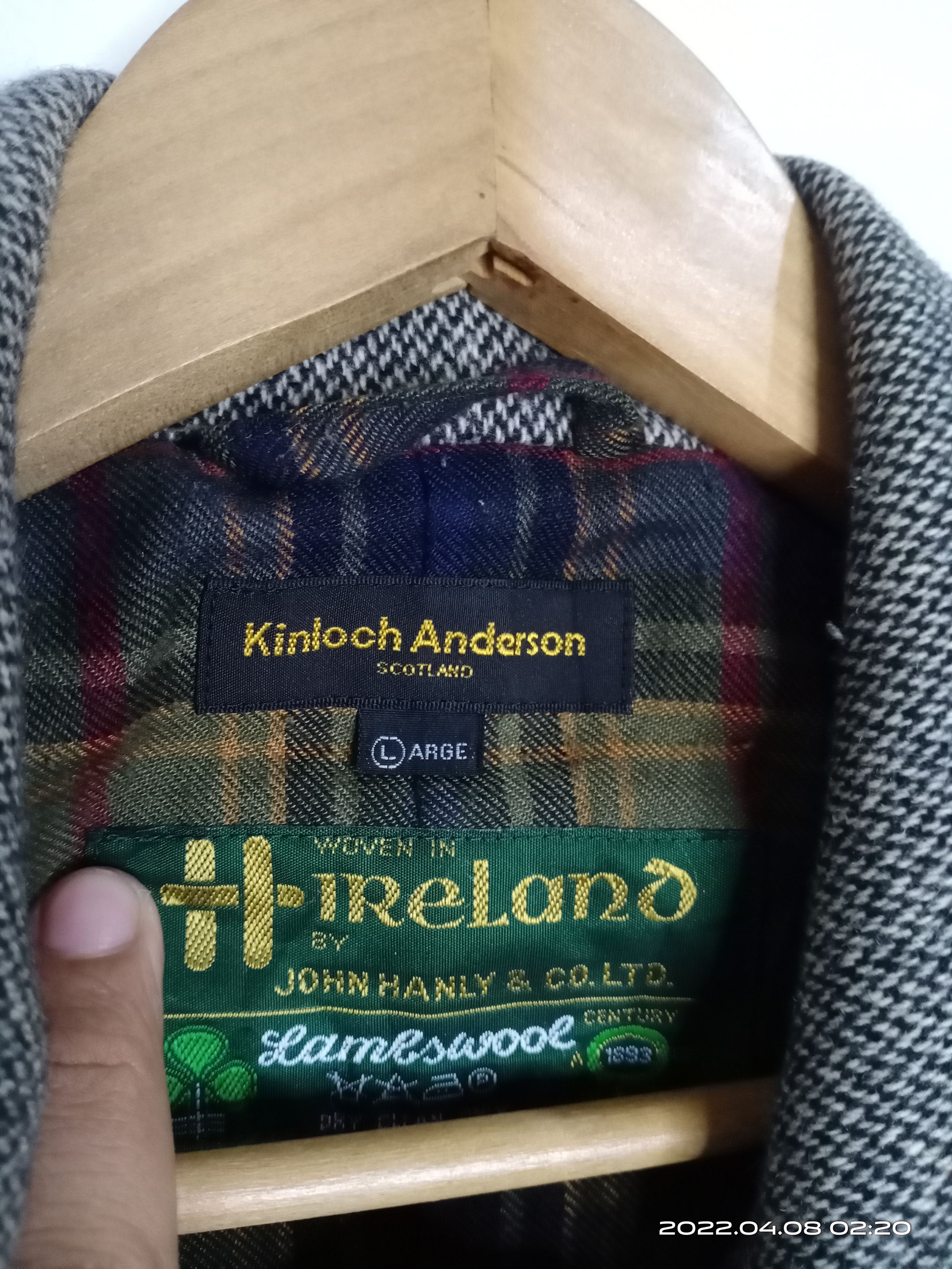 Designer Vintage Kinloch Anderson Scotland Wool Jacket Nice Design Size US L / EU 52-54 / 3 - 6 Thumbnail