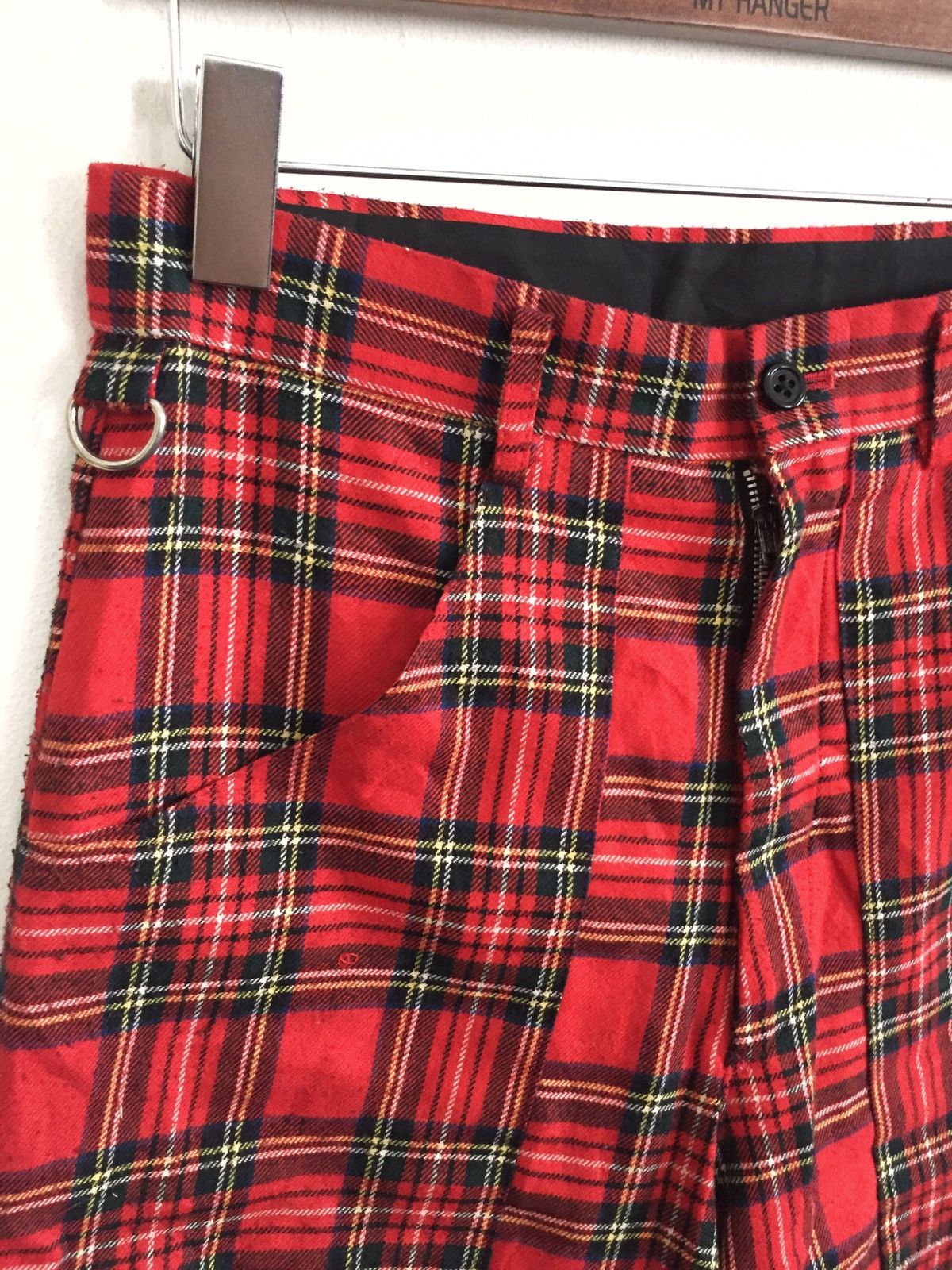 Sex Pot ReVeNGe 🇯🇵 Made Tartan Punker Multi Zipper Cropped Pants Size US 29 - 4 Thumbnail