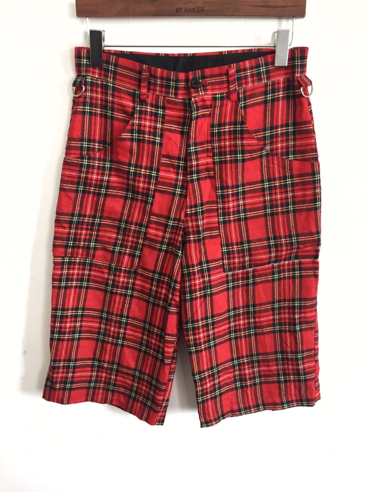 Sex Pot ReVeNGe 🇯🇵 Made Tartan Punker Multi Zipper Cropped Pants Size US 29 - 3 Thumbnail
