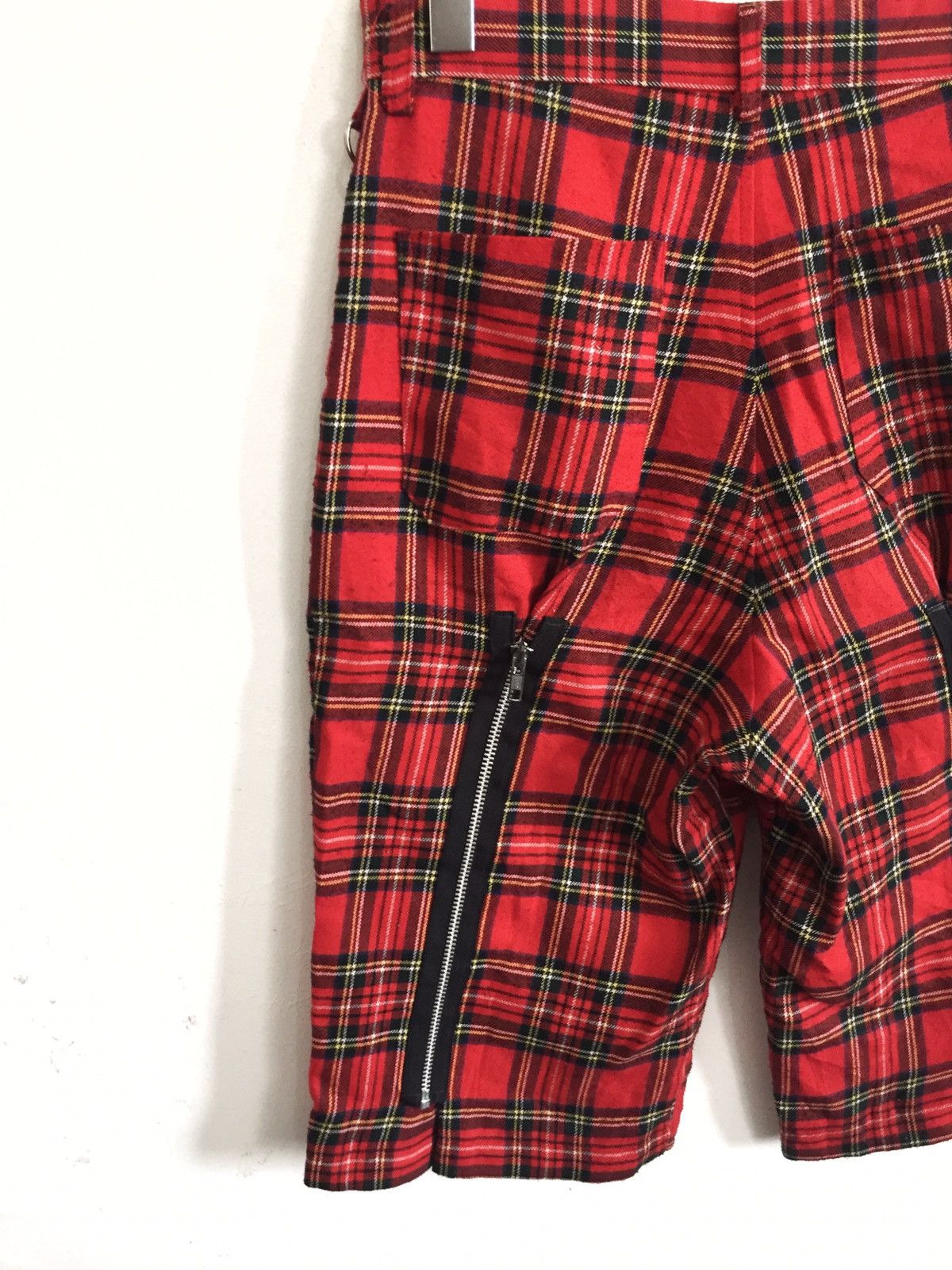 Sex Pot ReVeNGe 🇯🇵 Made Tartan Punker Multi Zipper Cropped Pants Size US 29 - 5 Thumbnail