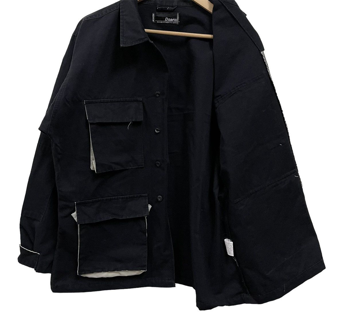 If Six Was Nine DOARAT Black Cargo Jacket japanese brand Size US L / EU 52-54 / 3 - 3 Thumbnail