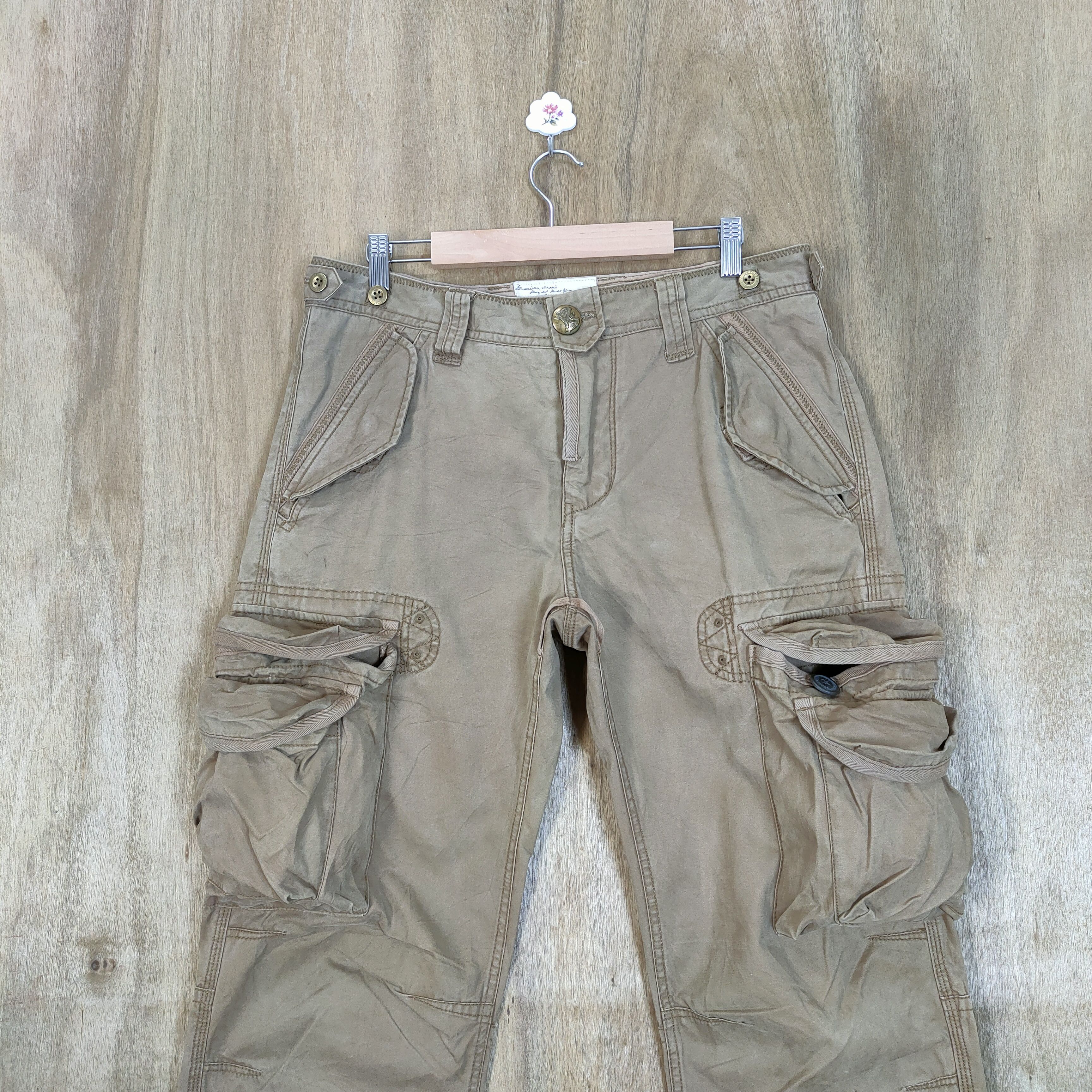 Japanese Brand VINTAGE PLORY 3D POCKET CARGO PANTS Size US 34 / EU 50 - 4 Thumbnail