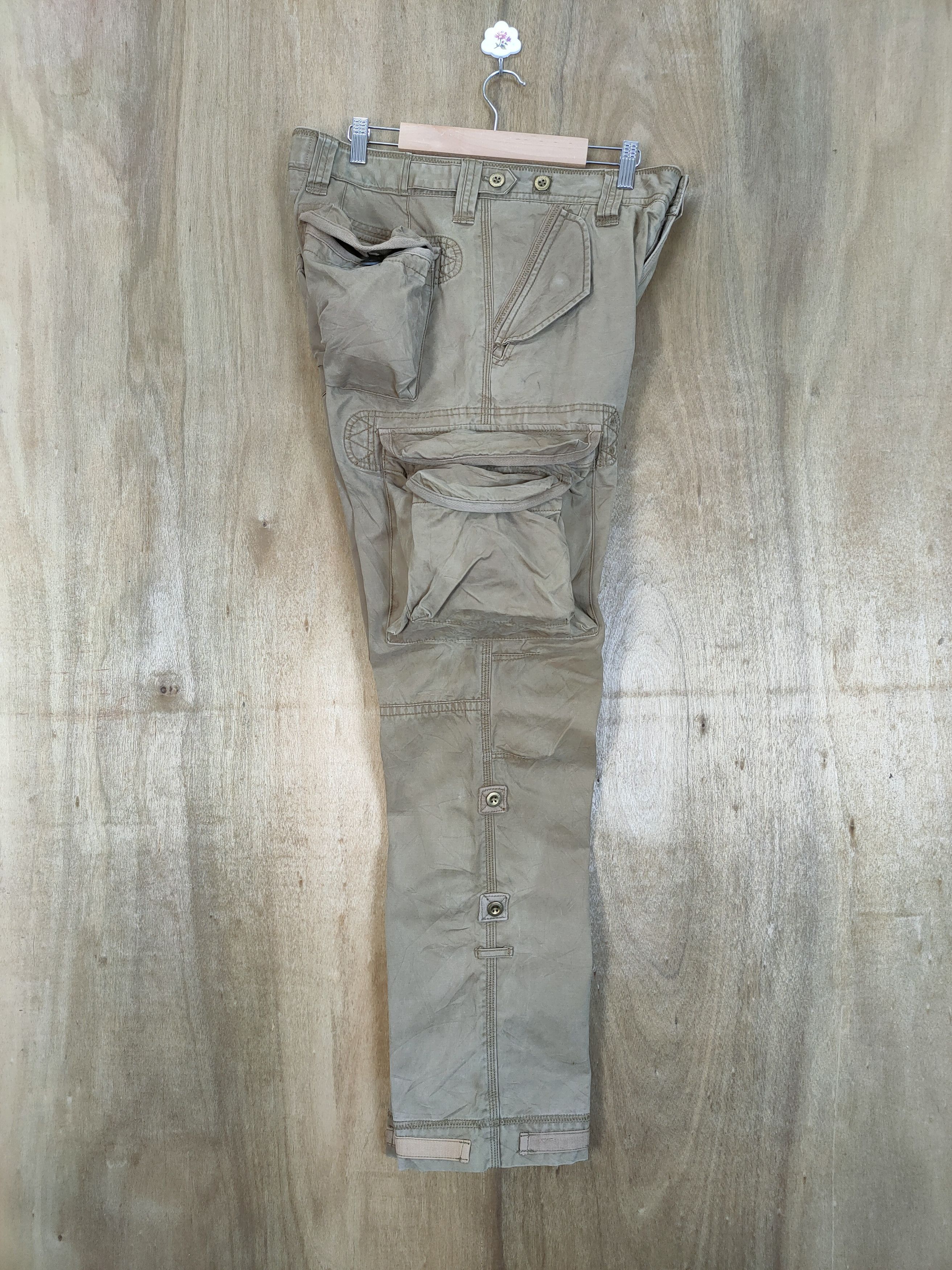 Japanese Brand VINTAGE PLORY 3D POCKET CARGO PANTS Size US 34 / EU 50 - 16 Thumbnail