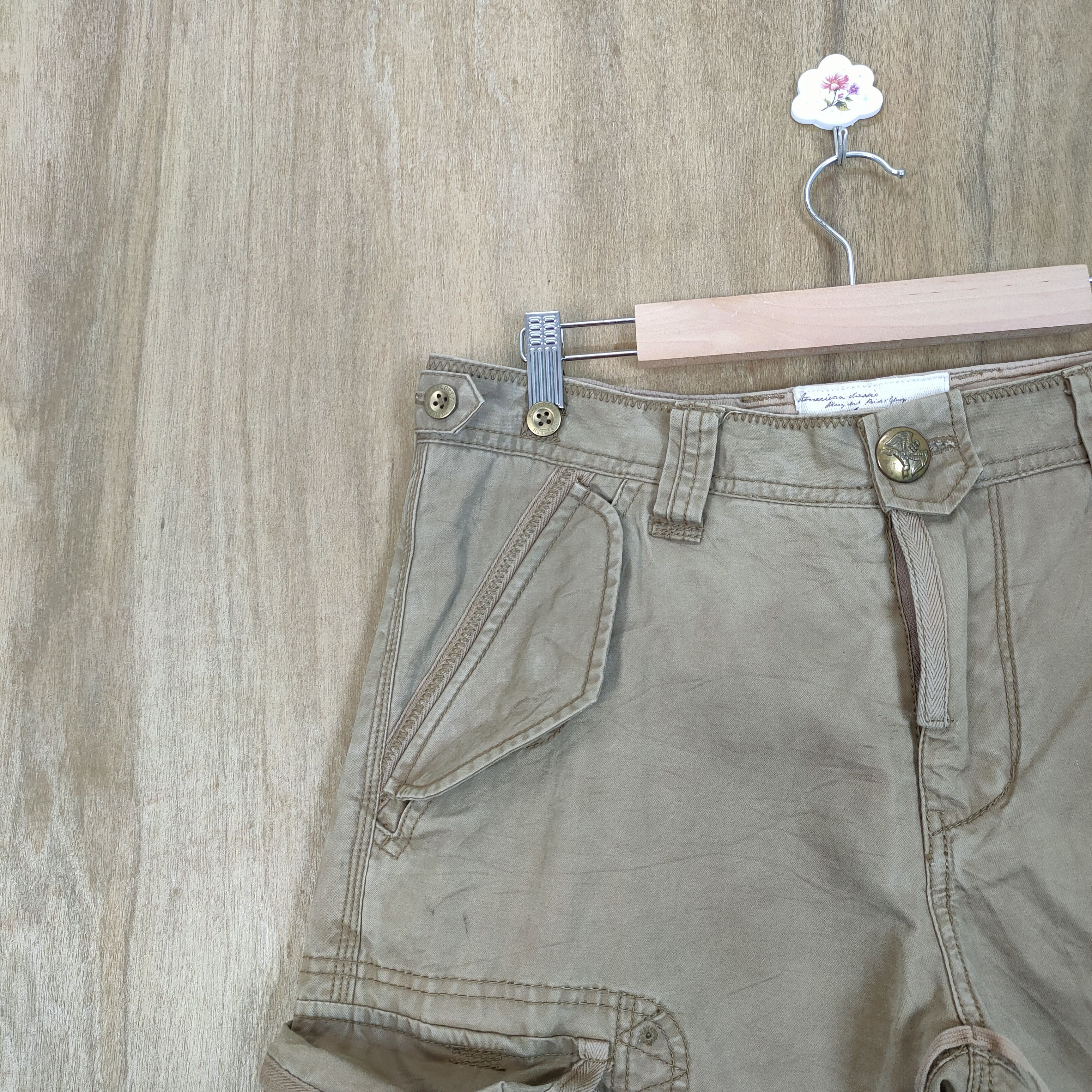 Japanese Brand VINTAGE PLORY 3D POCKET CARGO PANTS Size US 34 / EU 50 - 5 Thumbnail