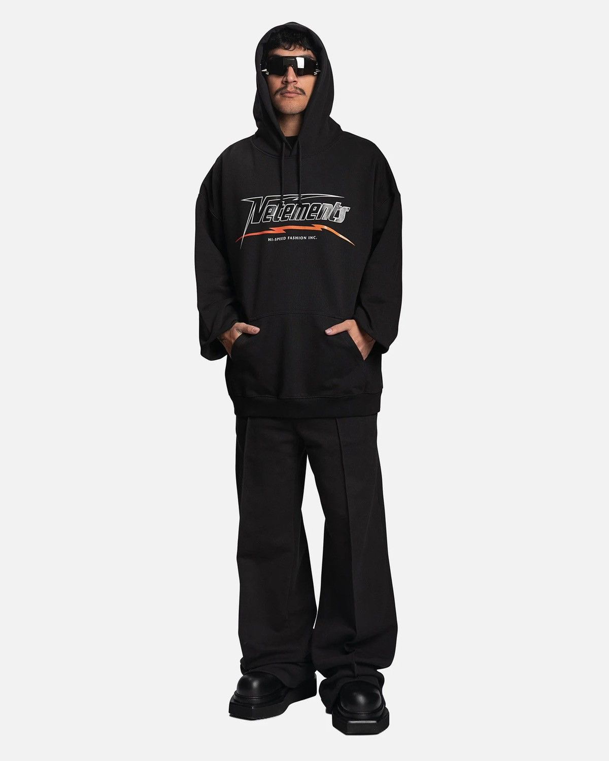 image of Vetements Hi-Speed Hoodie in Black, Men's (Size Medium)